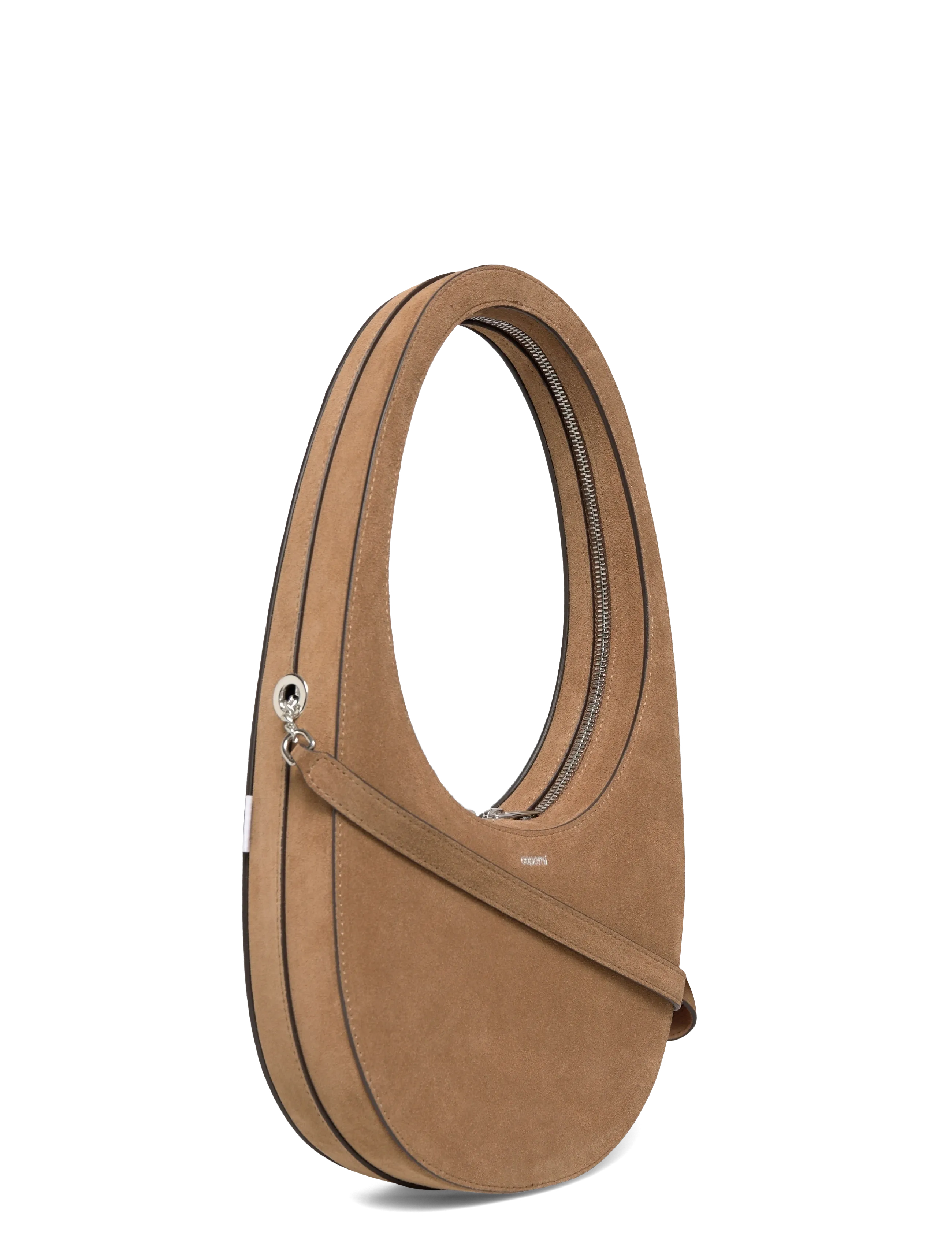 Coperni - Swipe Leather Shoulder Bag - schoudertassen - brown - 2