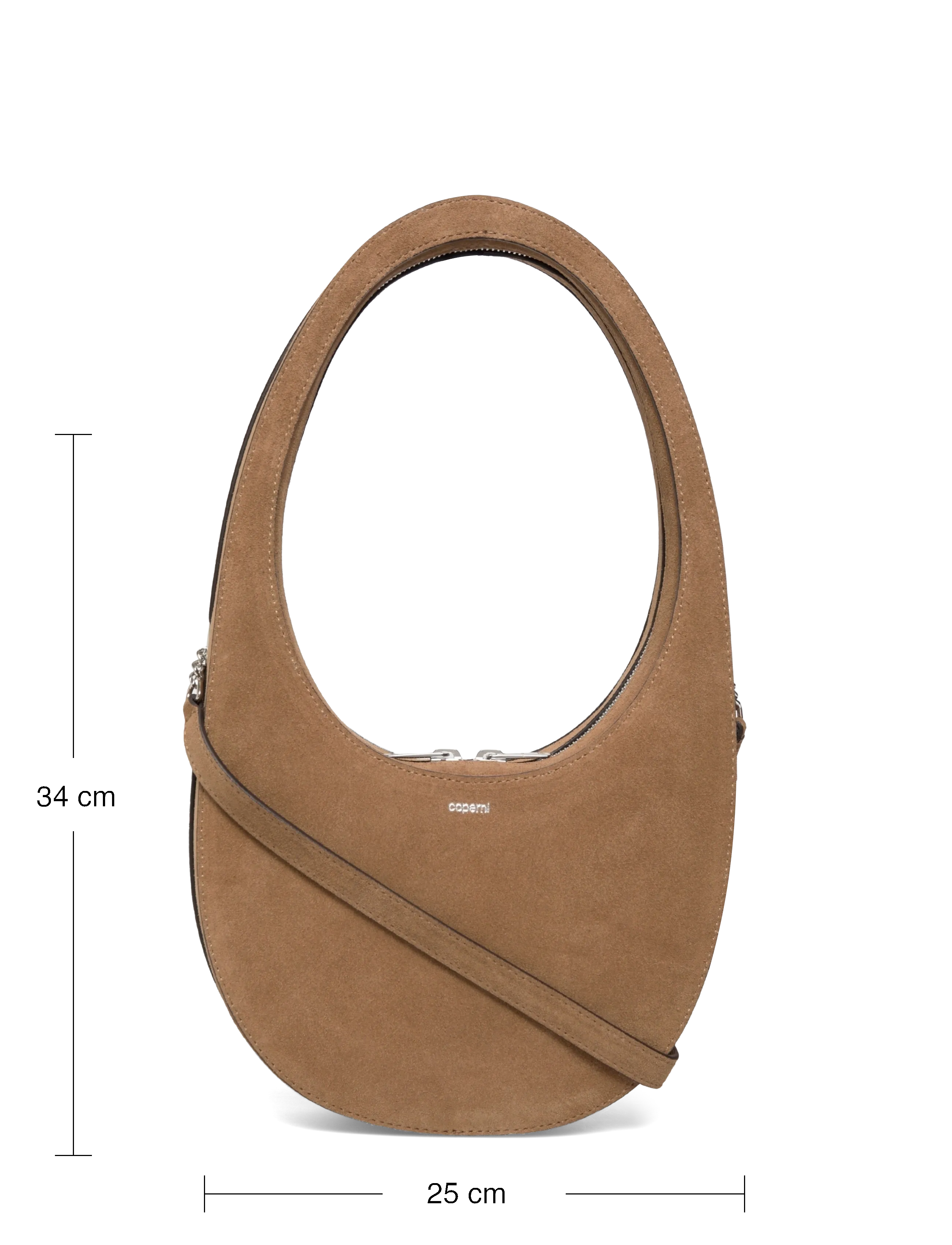 Coperni - Swipe Leather Shoulder Bag - schoudertassen - brown - 3