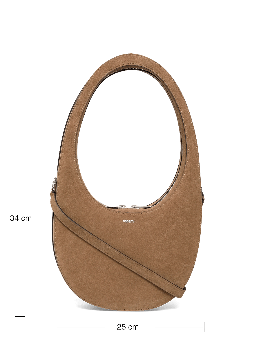 Coperni - Swipe Leather Shoulder Bag - Õlakotid - brown - 3