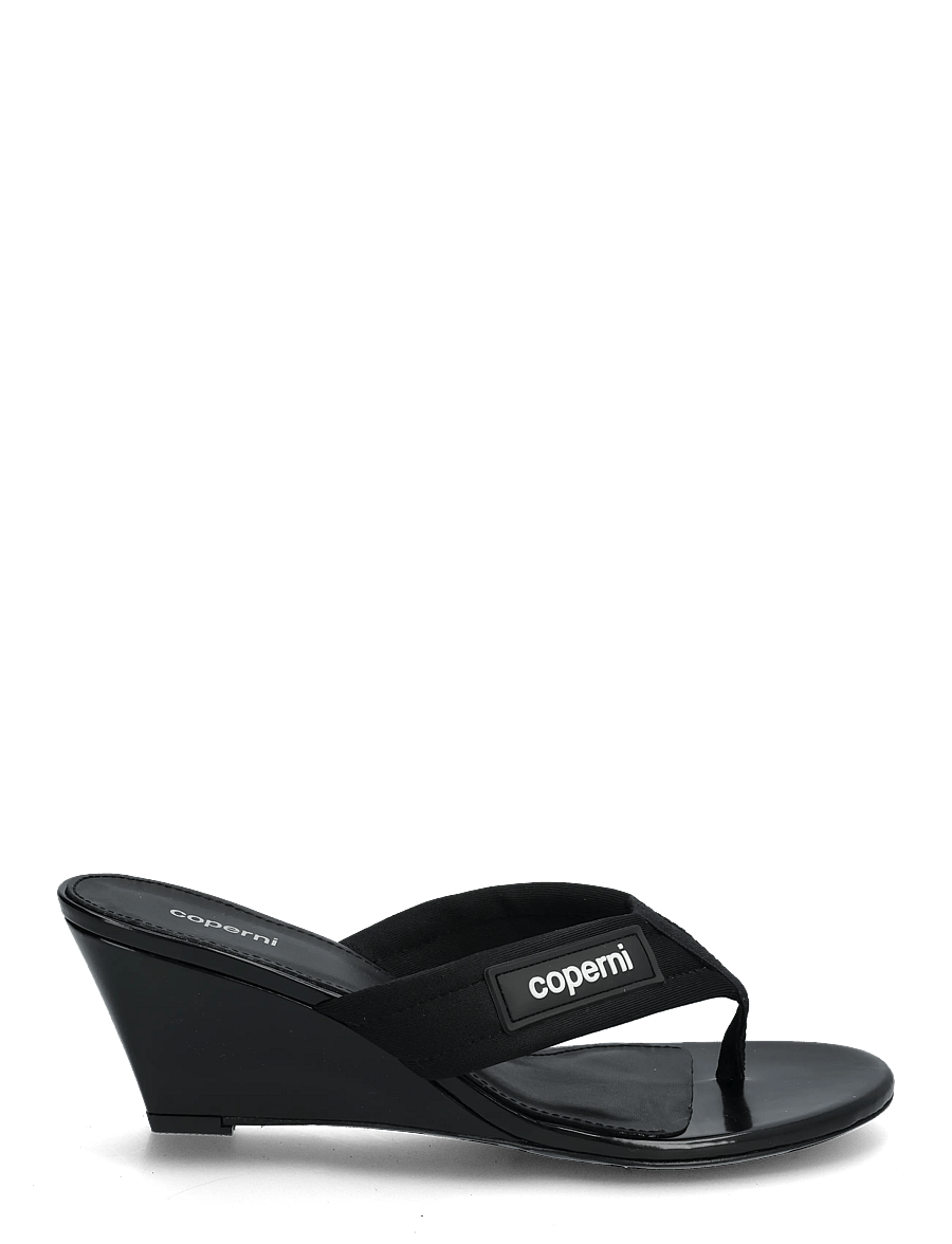 Coperni - Platform thong wedge sandals - platåsandaler - black - 1