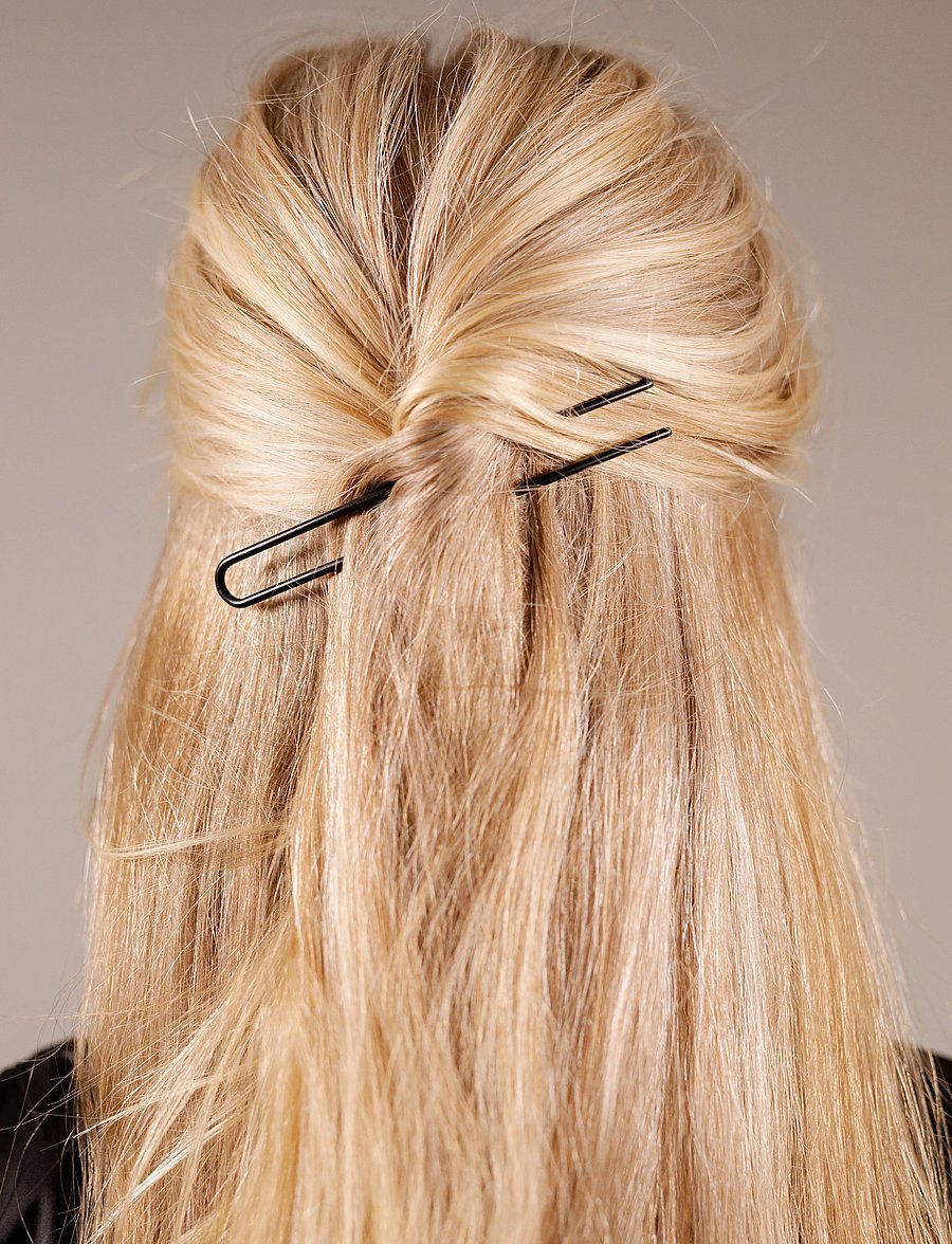 Corinne - Hairpin Plain - juukseklambrid - black matte - 0