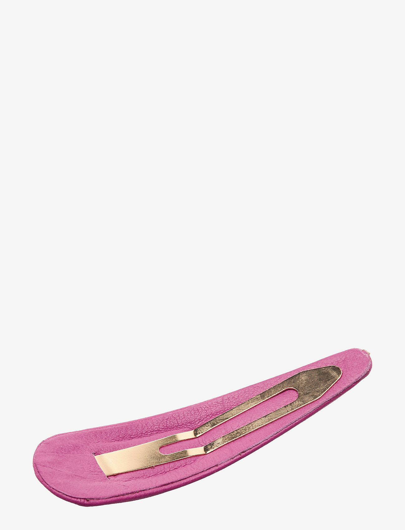 Corinne - Leather Barette - hair pins - fuschia - 1