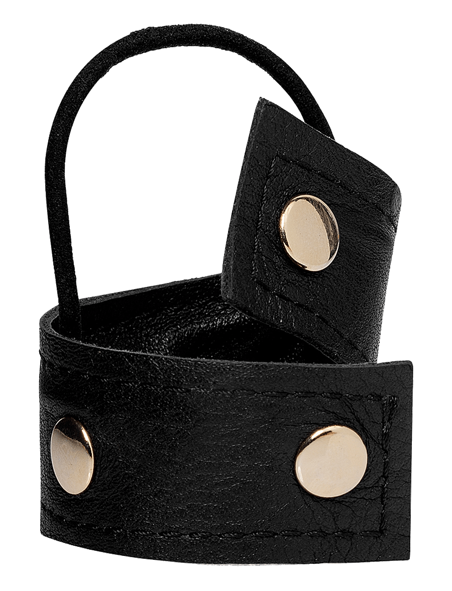 Corinne - Leather Band Short Bendable Rivets - juuksepaelad ja -klambrid - black / gold rivets - 1