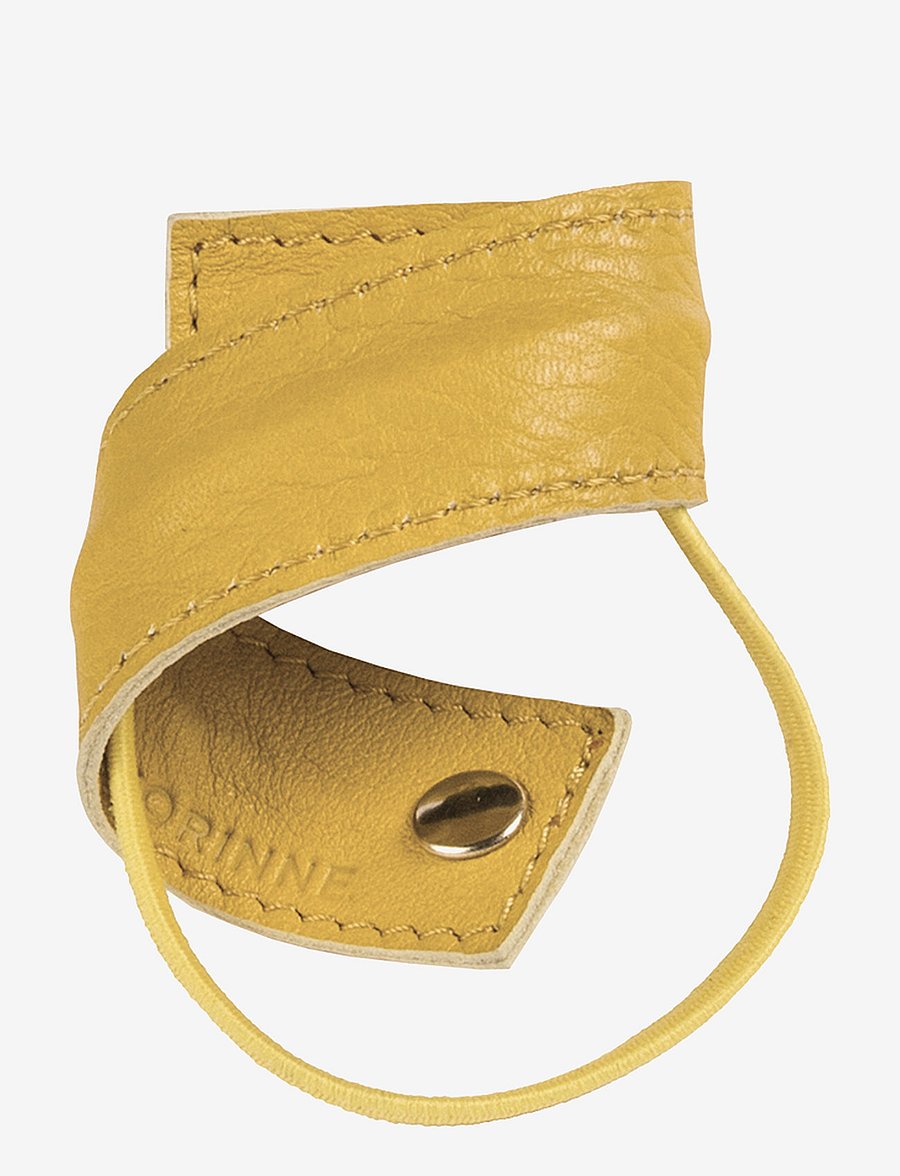 Corinne - Leather Band Short Bendable - hårsnoddar och hårband - yellow - 0