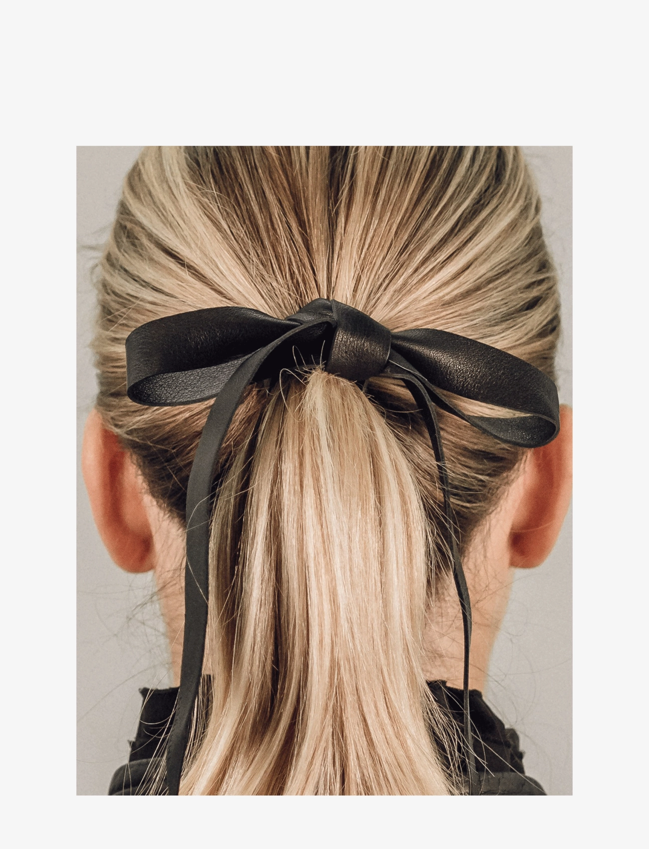 Corinne - Leather Band Long - hårsnoddar - black - 2