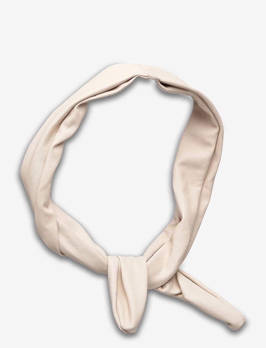 Corinne - Leather Hairband Wire - peavõrud - cream - 0