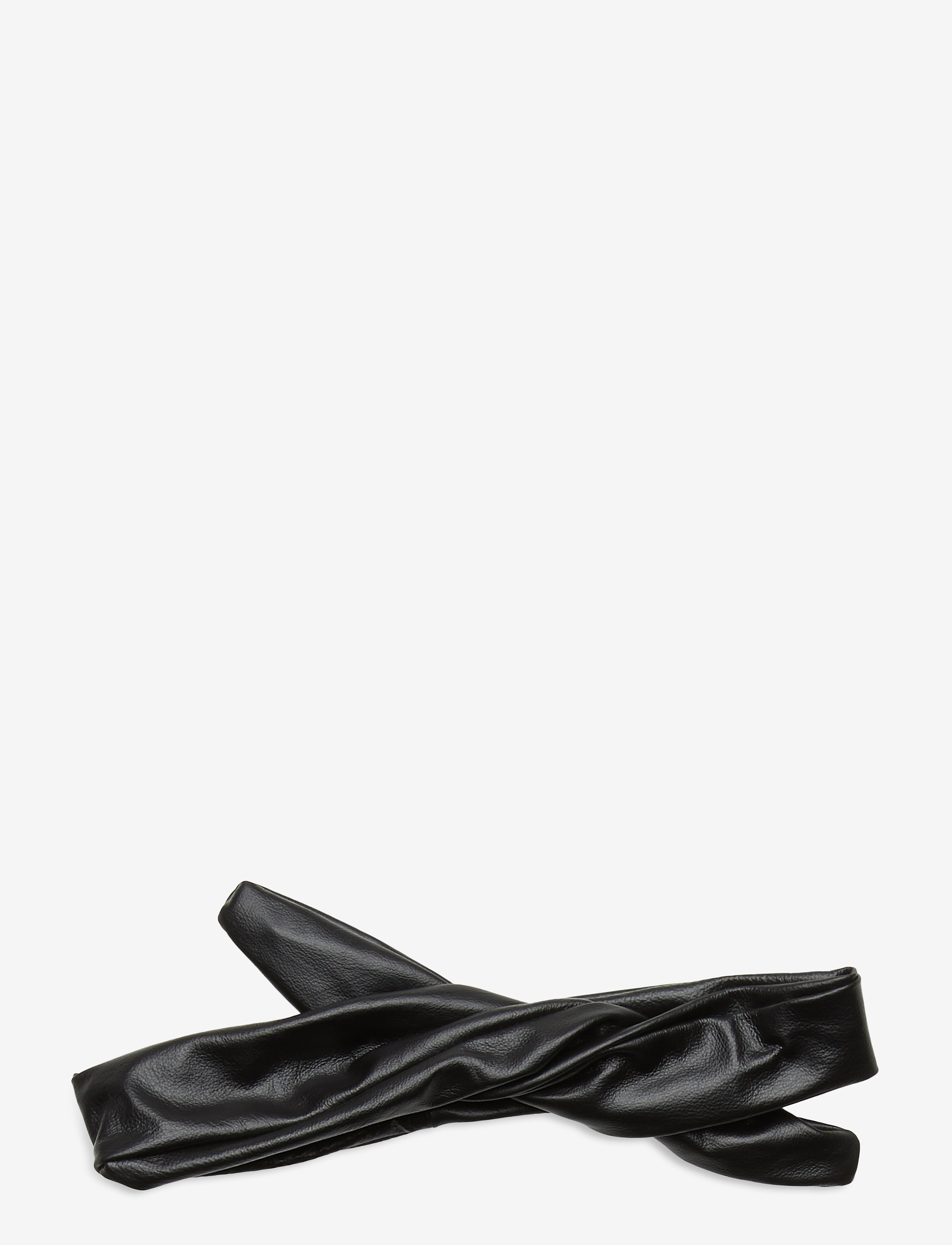 Corinne Leather Hairband Wire - Corinne - BLACK / black