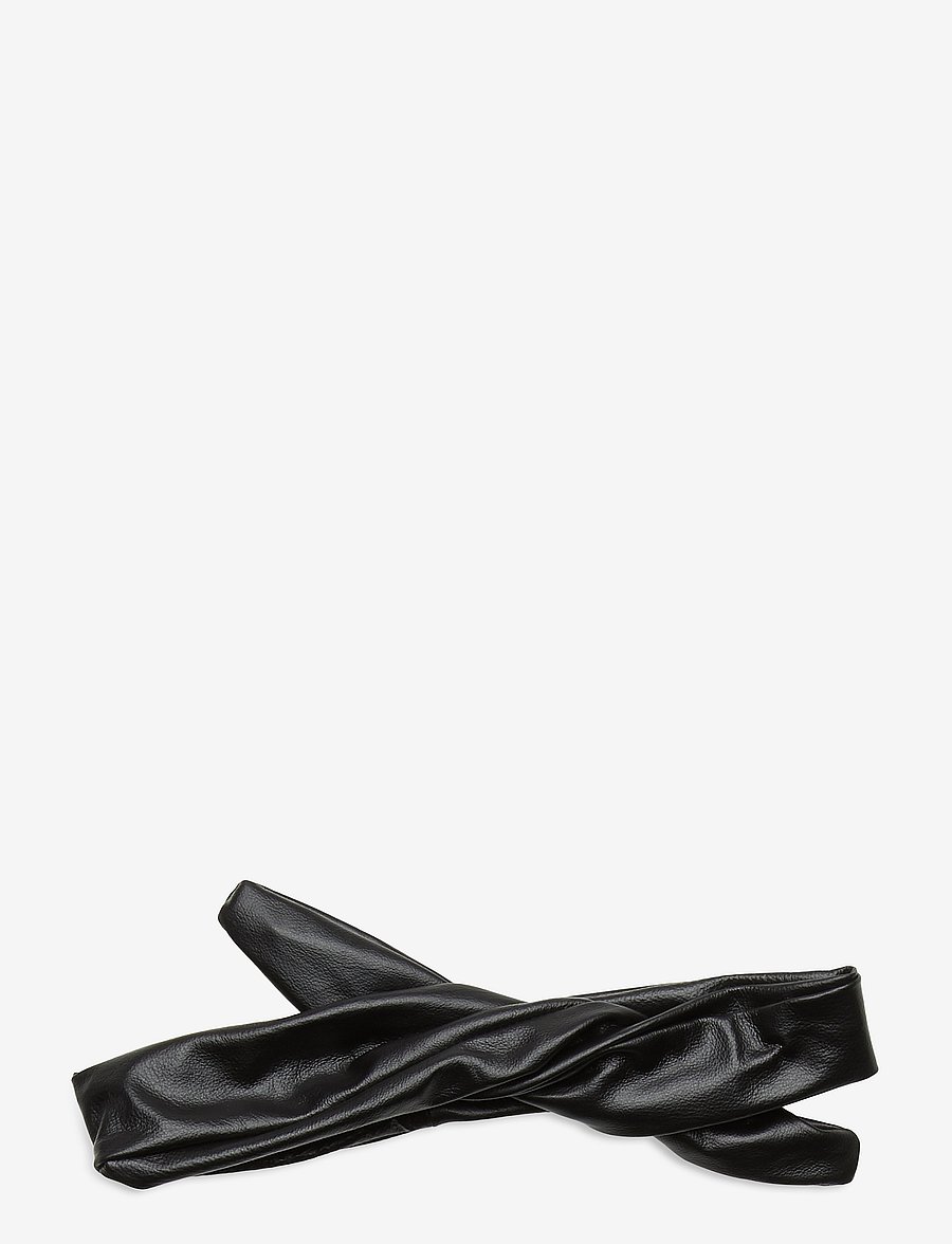 Corinne - Leather Hairband Wire - peavõrud - black - 0