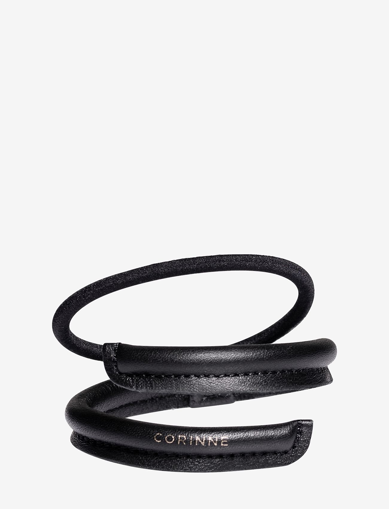 Corinne - Leather Band Short Narrow Bendable - scrunchies ja patsikummid - black - 1