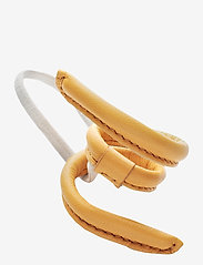 Corinne - Leather Band Short Narrow Bendable - scrunchies - yellow - 0