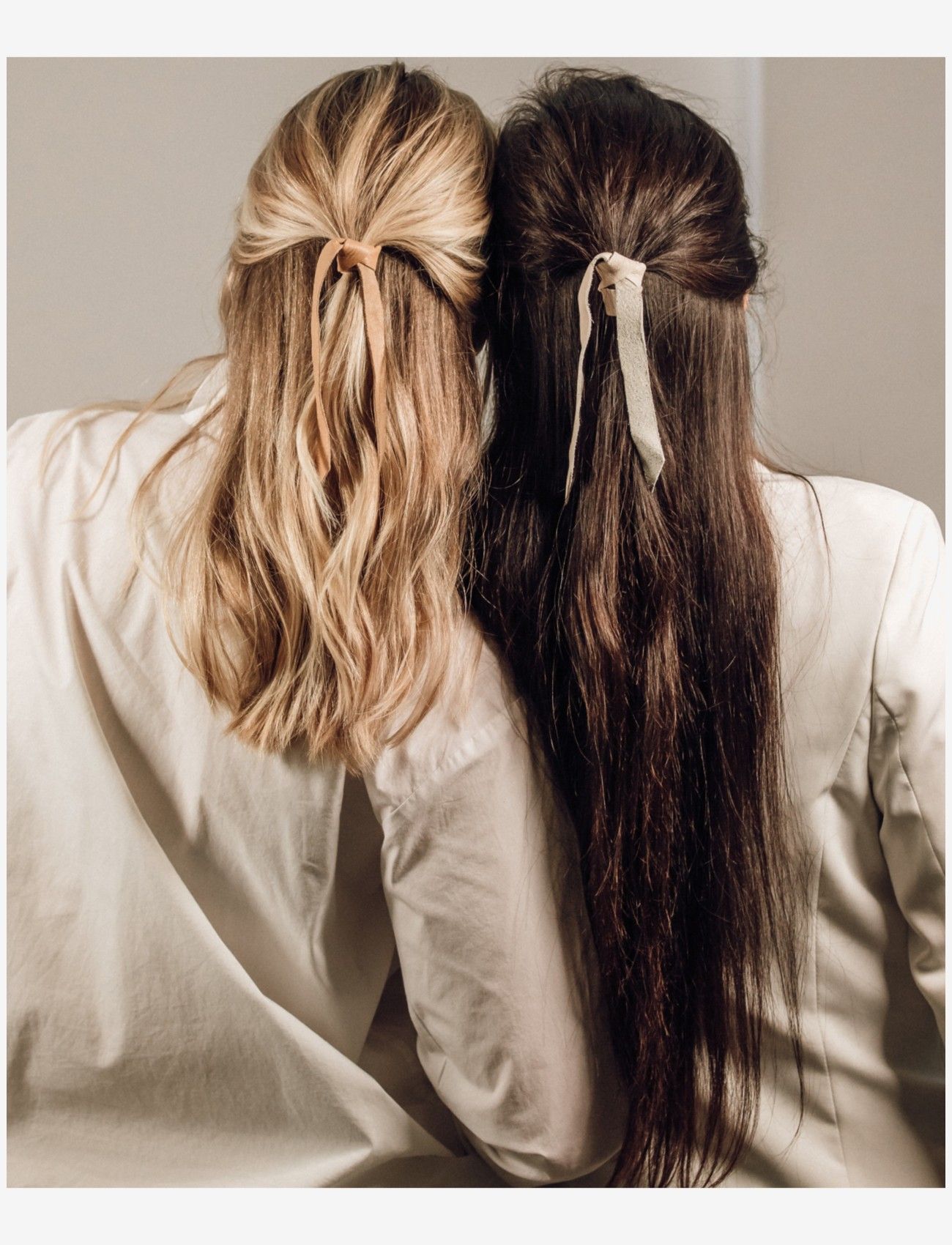 Corinne - Leather Band Short One Layer - laveste priser - beige - 1