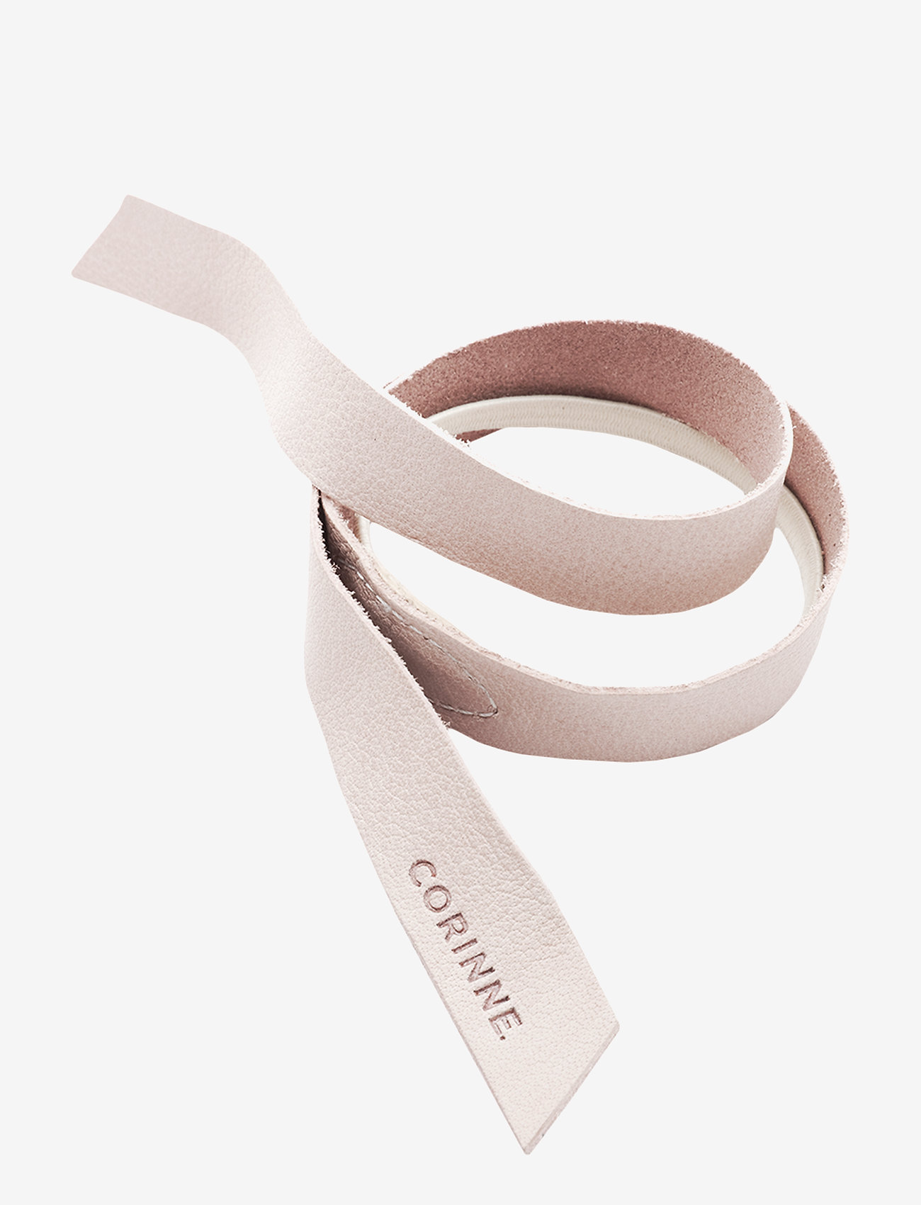 Corinne - Leather Band Short One Layer - hårsnoddar - pink - 0