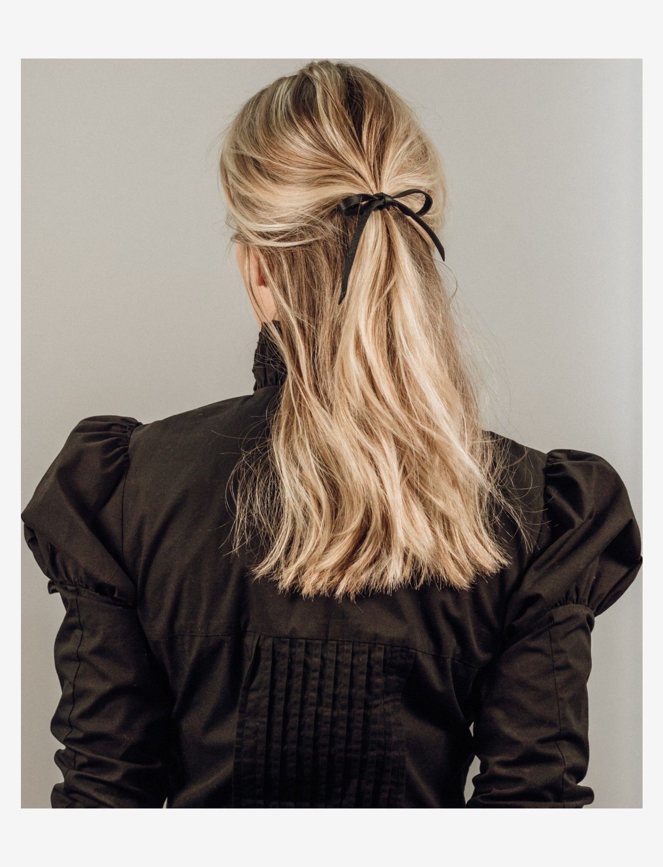 Corinne - Leather Band Short Narrow - hårsnoddar - black - 1