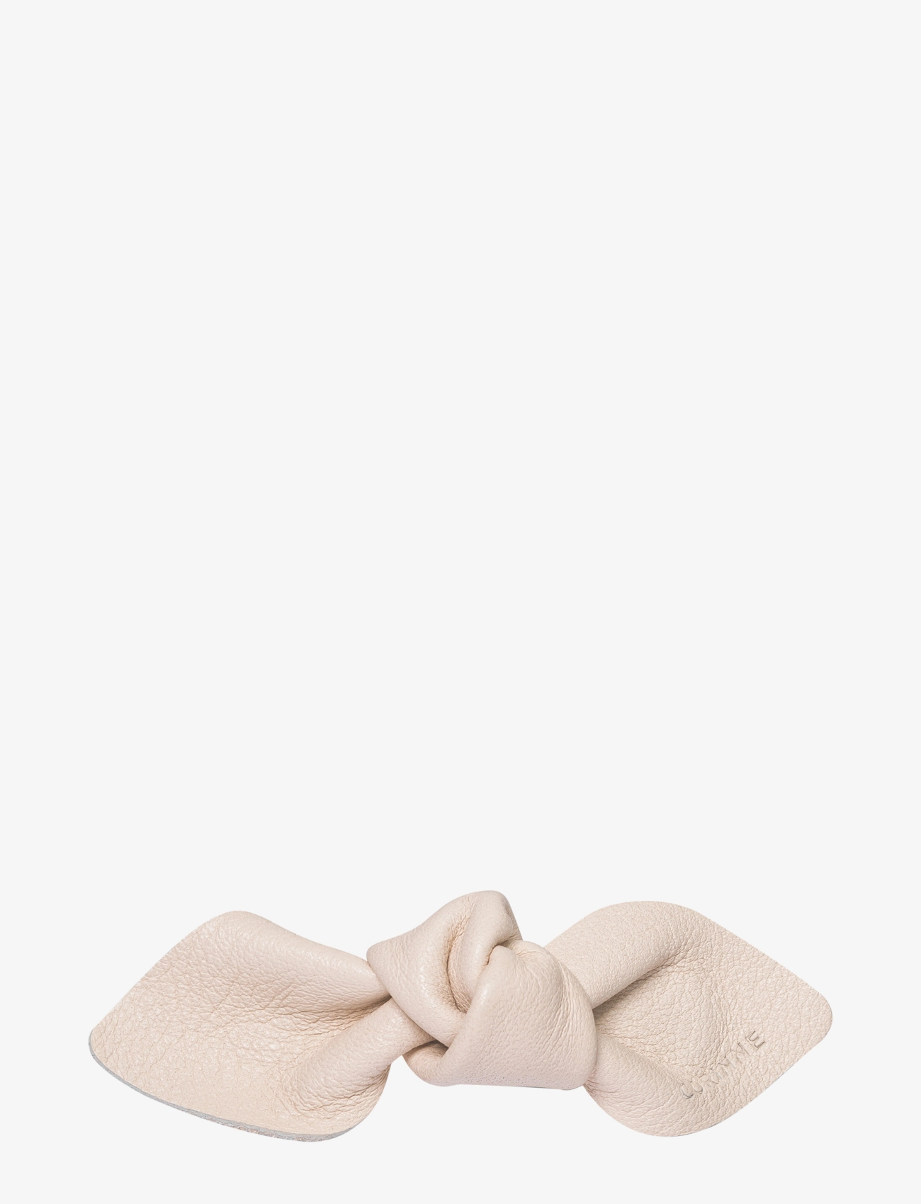Corinne Leatherbow Big On Hair Clip - Hår accessories - CREAM / cream