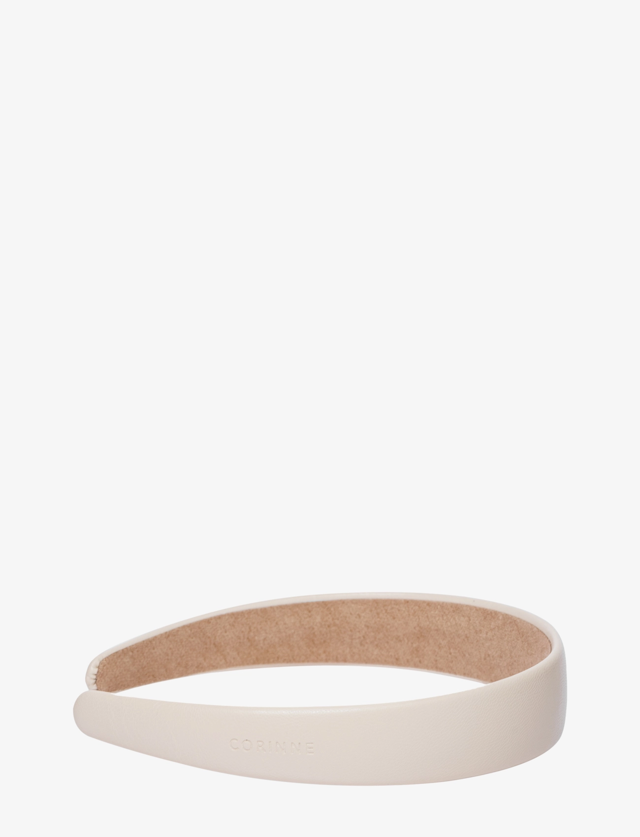Corinne Vegan Diadem Wide Plain - Håraccessoarer - CREAM / cream