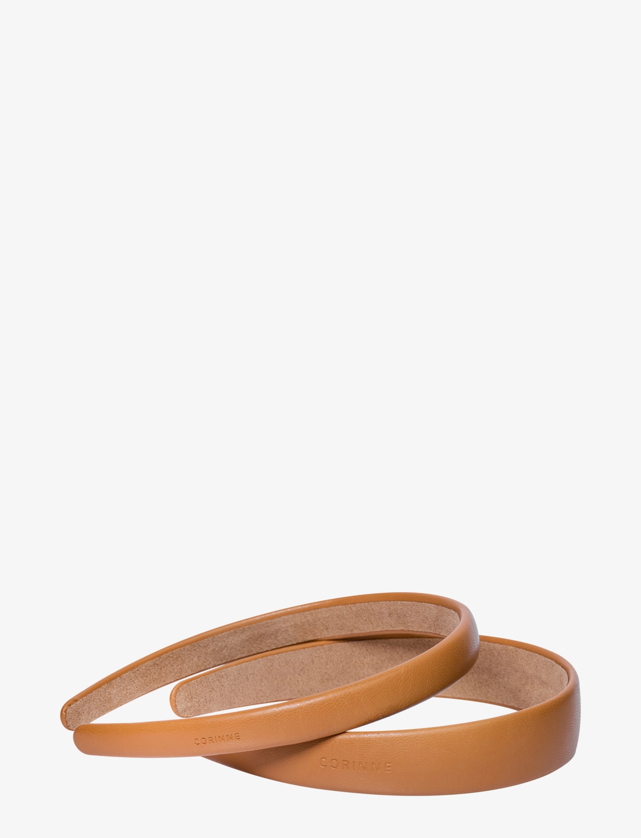 Corinne Vegan Diadem Wide and Narrow 2-pack - Hårbånd - CAMEL / brown