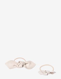Leather Bow Hair Tie Big and Small 2-pack, Corinne