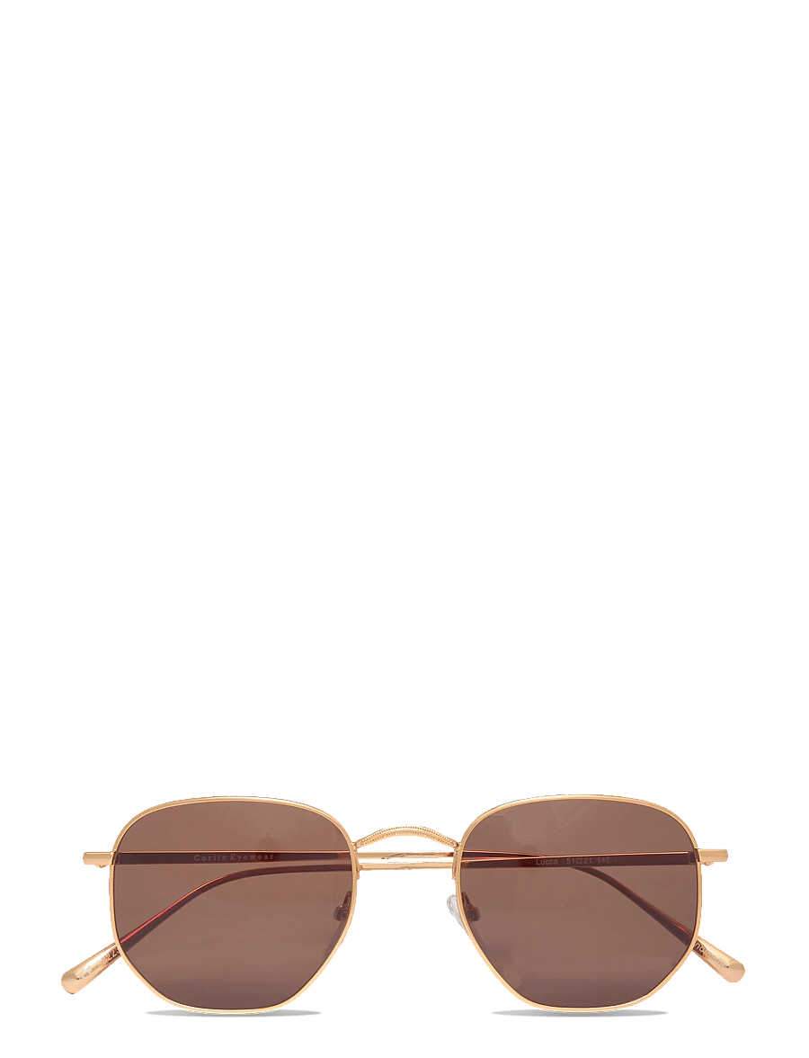 Corlin Eyewear - Lucca Gold Brown - pyöreät aurinkolasit - gold - 0