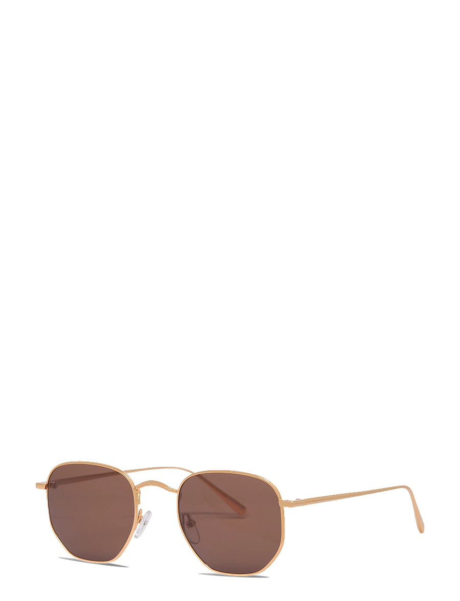 Corlin Eyewear - Lucca Gold Brown - pyöreät aurinkolasit - gold - 1
