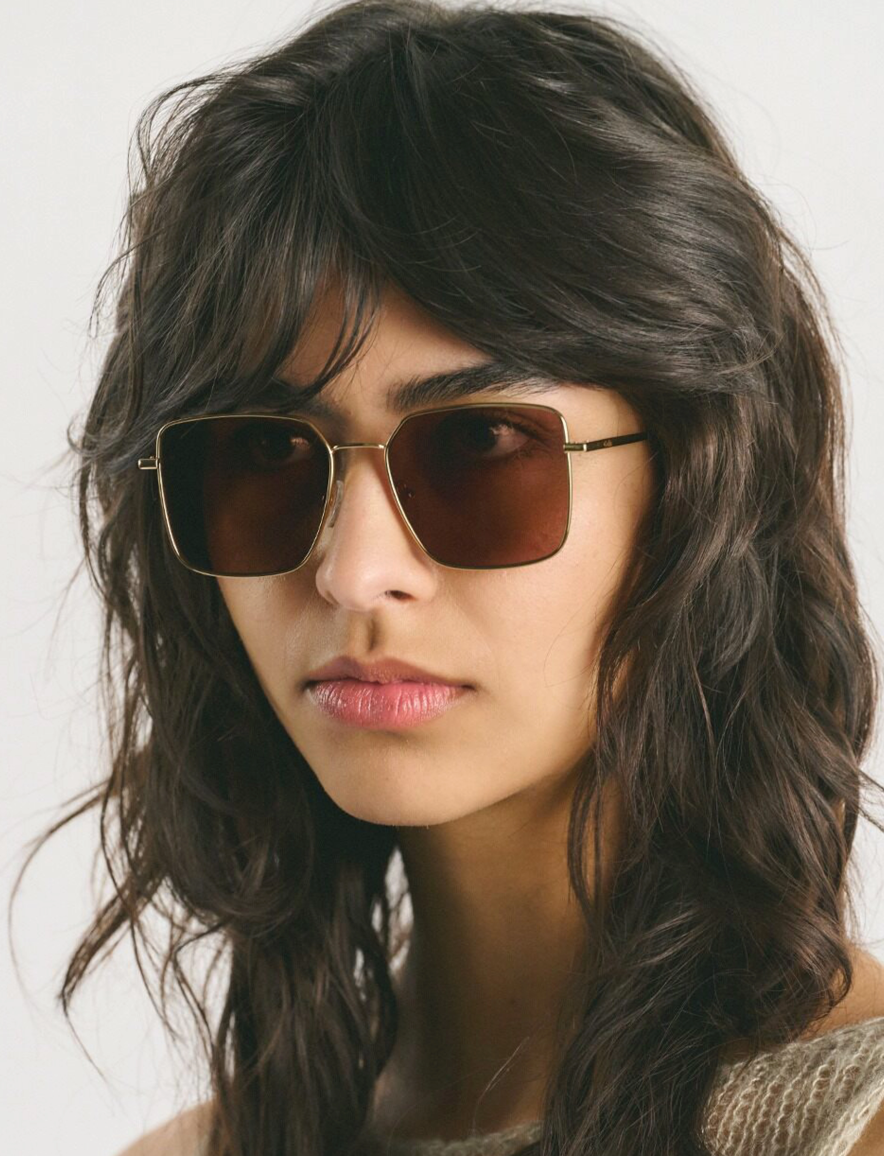 Corlin Eyewear Iga Gold Brown, One Size, Sunglasses, - Square Frame Frauen