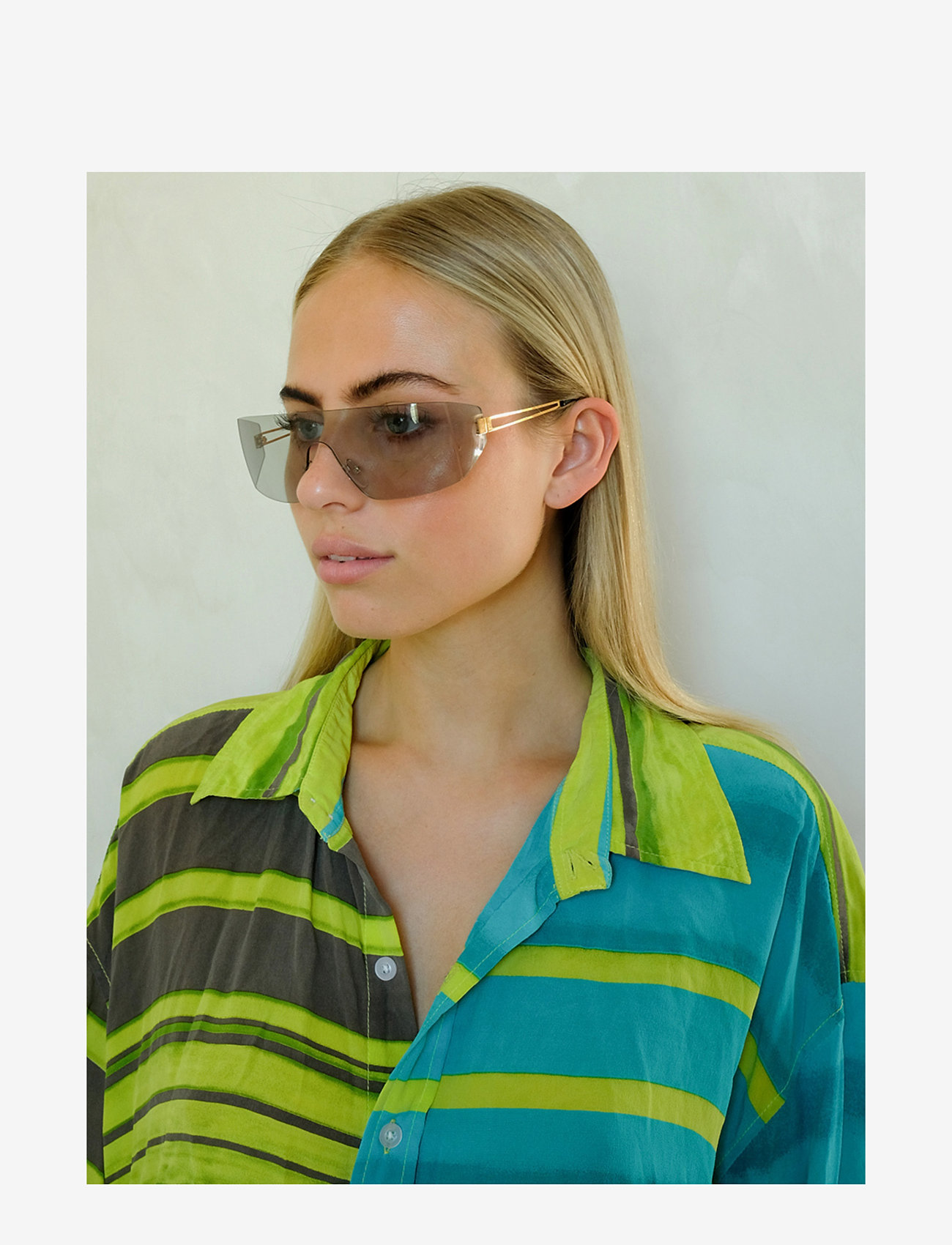 Corlin Eyewear - Goodfella Gold Green - okulary przeciwsłoneczne prostokątne - green - 2