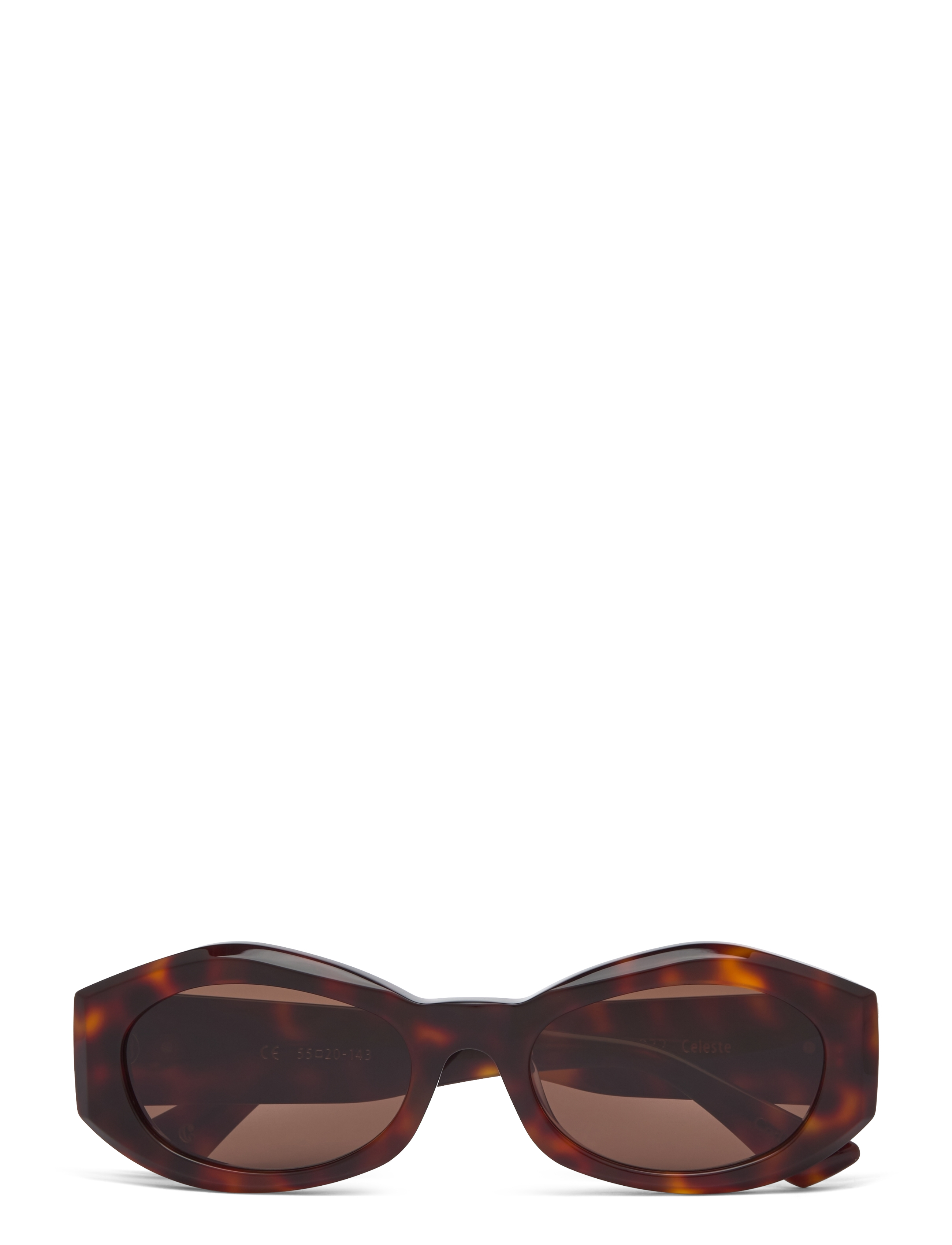 Corlin Eyewear Celeste Tortoise Brown, One Size, Brown, Solbriller > Solbriller Med Rundt Stel, Dame
