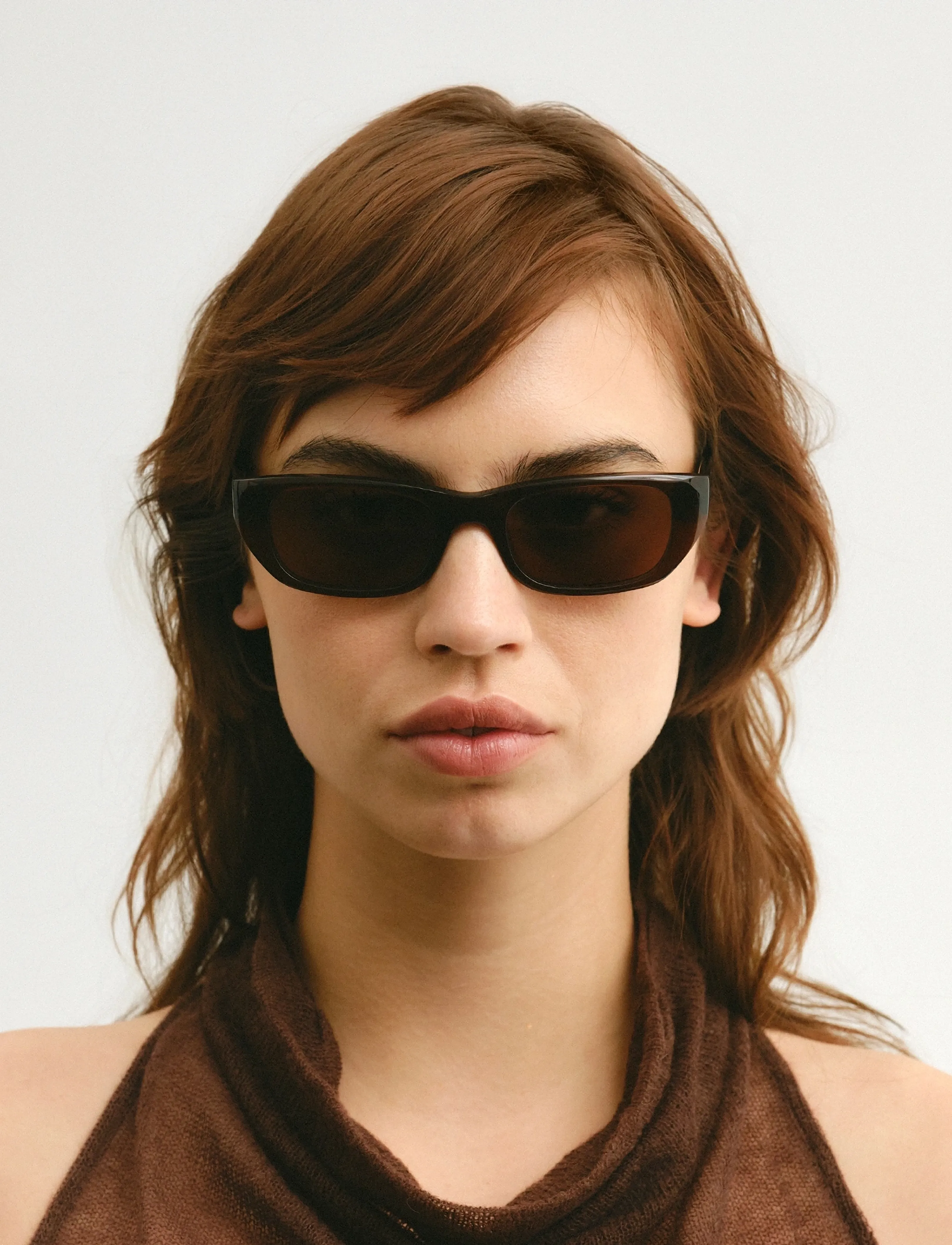 Corlin Eyewear Marcel Brown Brown, One Size, Sunglasses, Braun - D-frame- Wayfarer Frauen