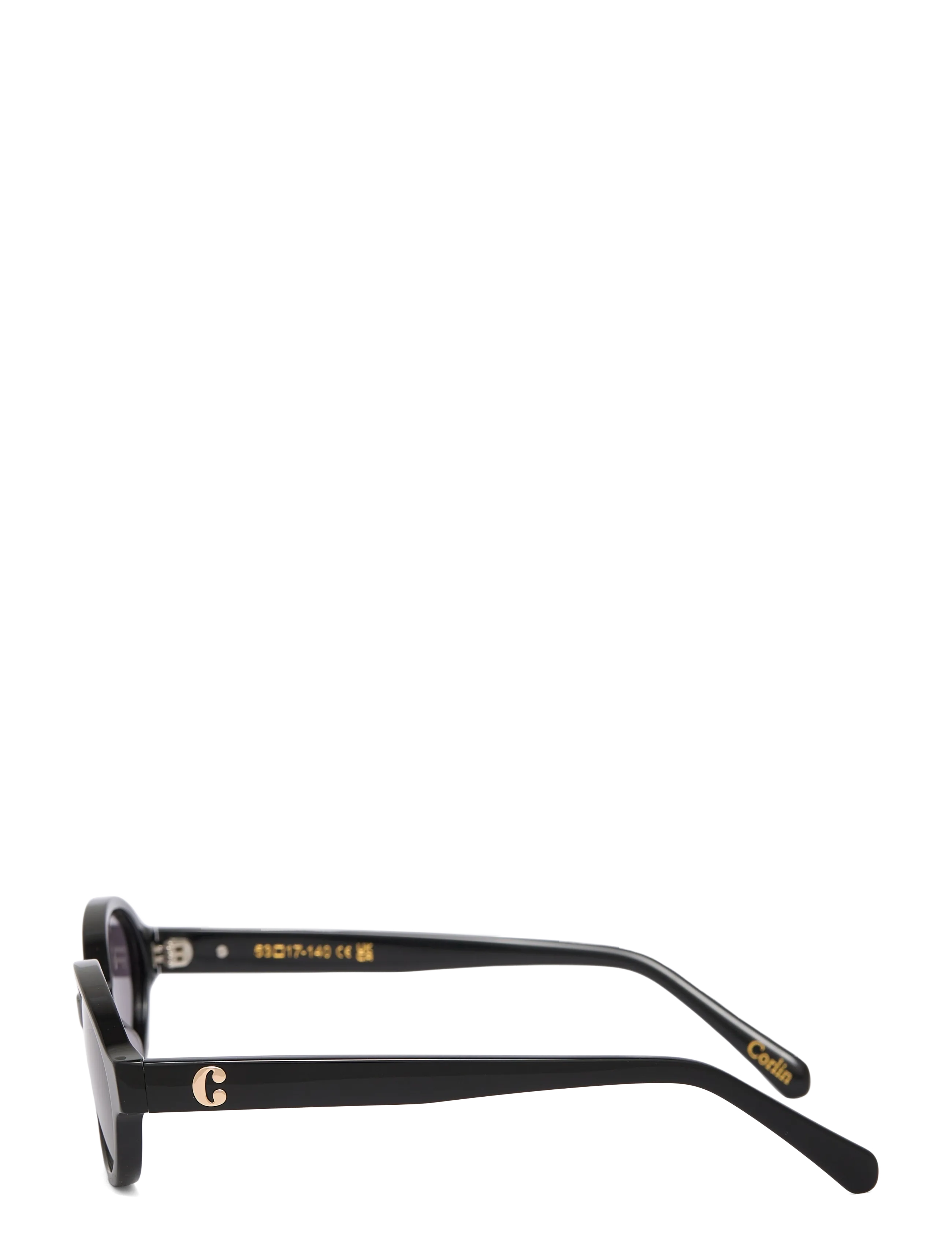 Corlin Eyewear - Selma Black Black - round frame - black - 2