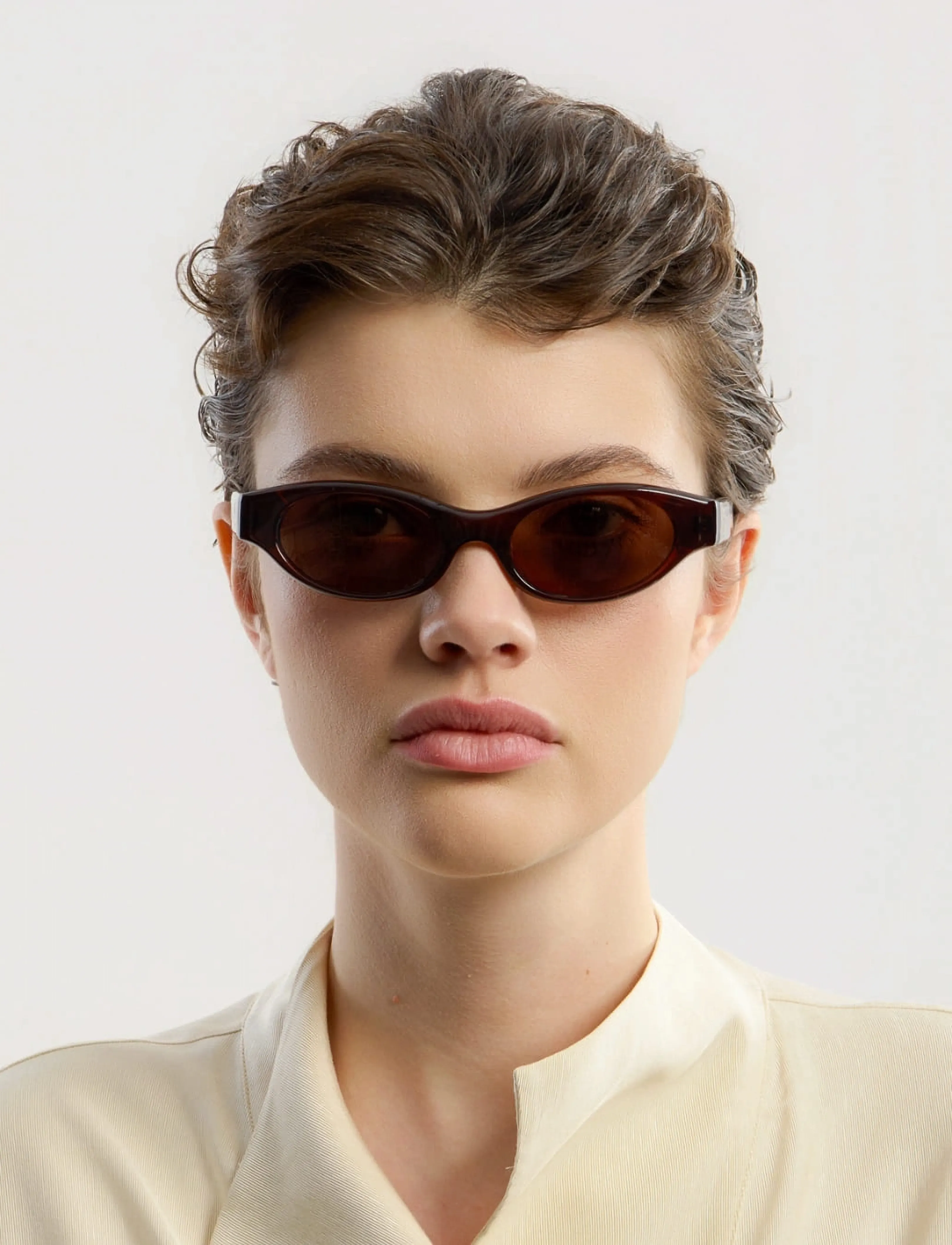 Corlin Eyewear Alba Brown Brown, ONE/SIZE, Brown, Solbriller > Katteøjesolbriller, Dame