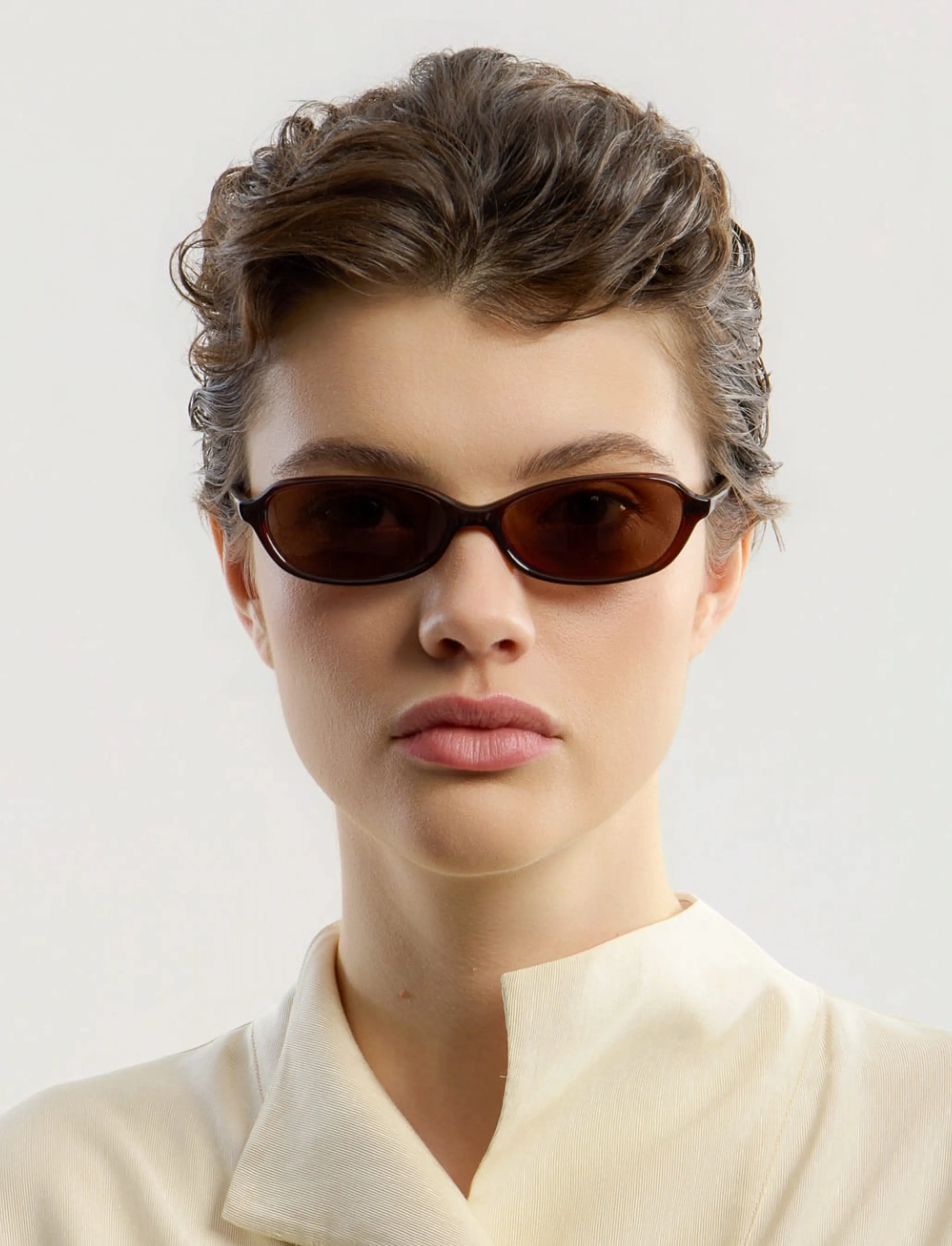 Corlin Eyewear Ana Brown Brown, ONE/SIZE, Brown, Solbriller > Katteøjesolbriller, Dame