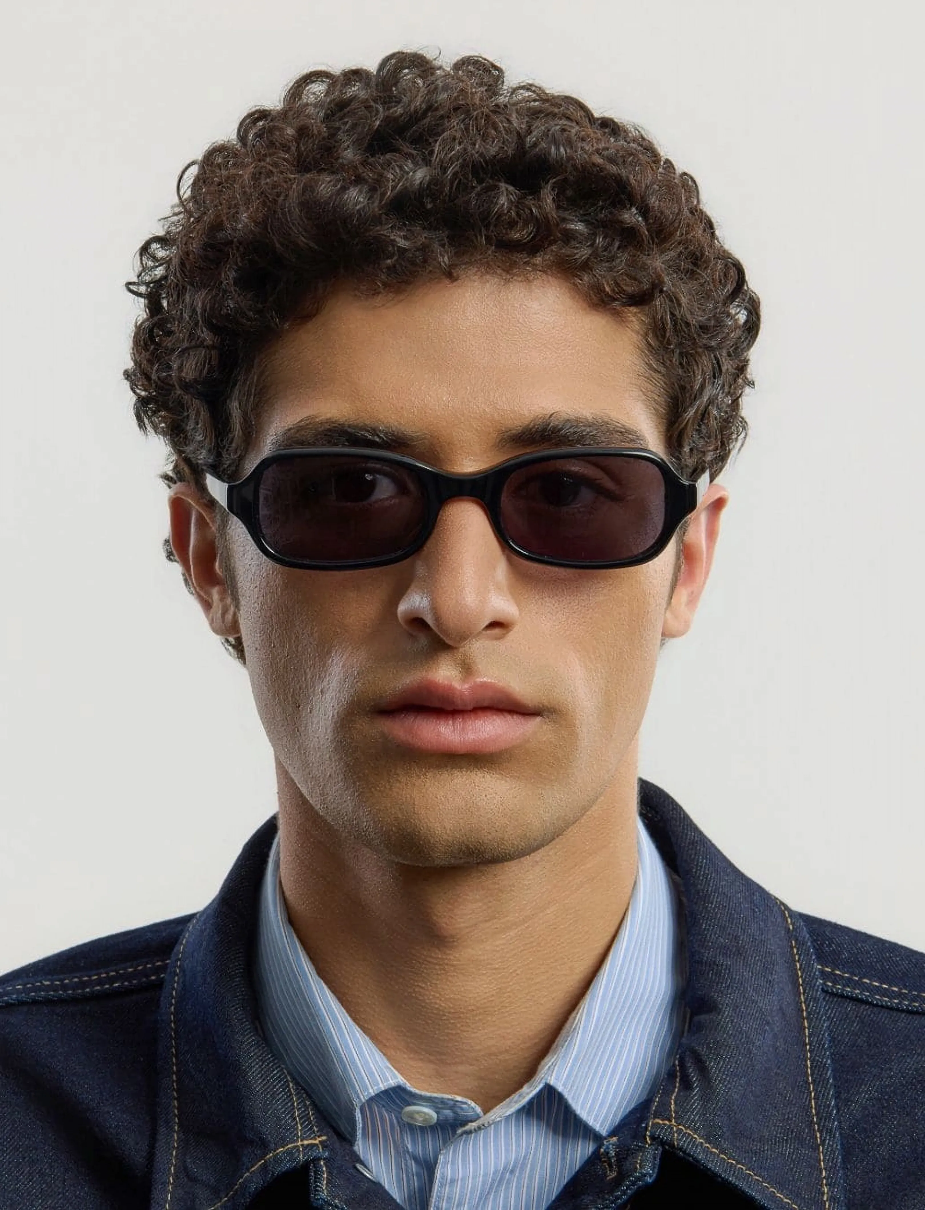 Corlin Eyewear Lou Black Black, ONE/SIZE, Sunglasses, Schwarz - Square Frame Männerswear