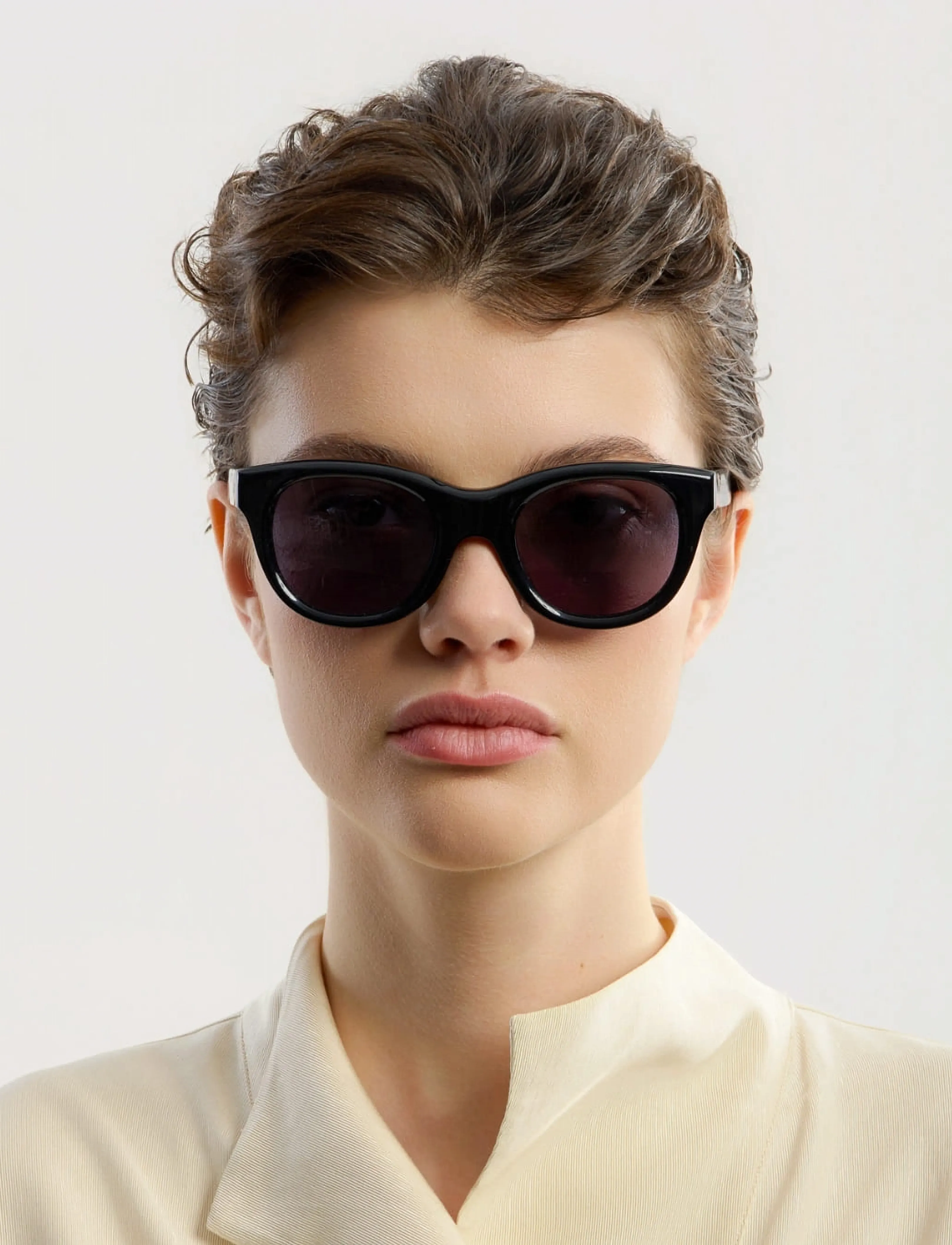 Corlin Eyewear Rey Black Black, ONE/SIZE, Sunglasses, Schwarz - D-frame- Wayfarer Frauen