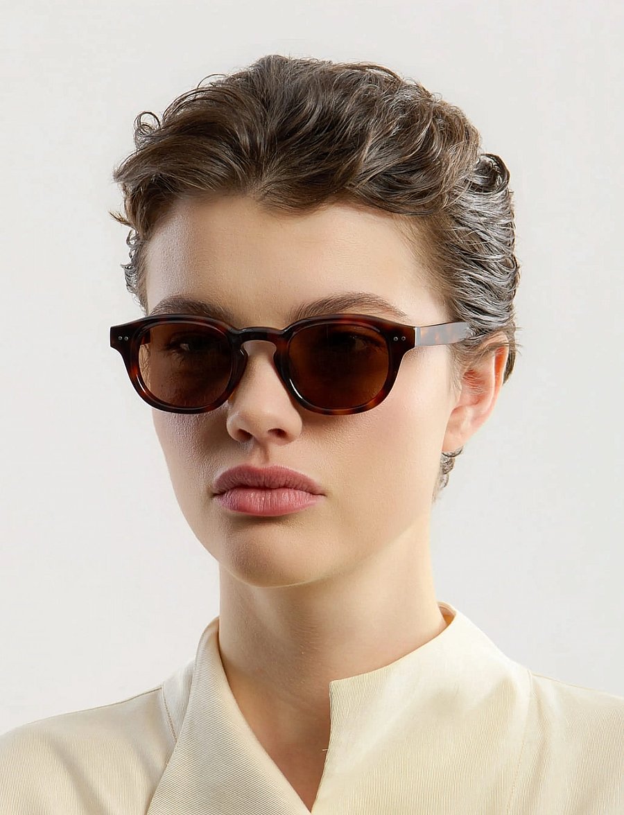 Corlin Eyewear - Idris Tortoise Brown - pyöreät aurinkolasit - tortoise - 4