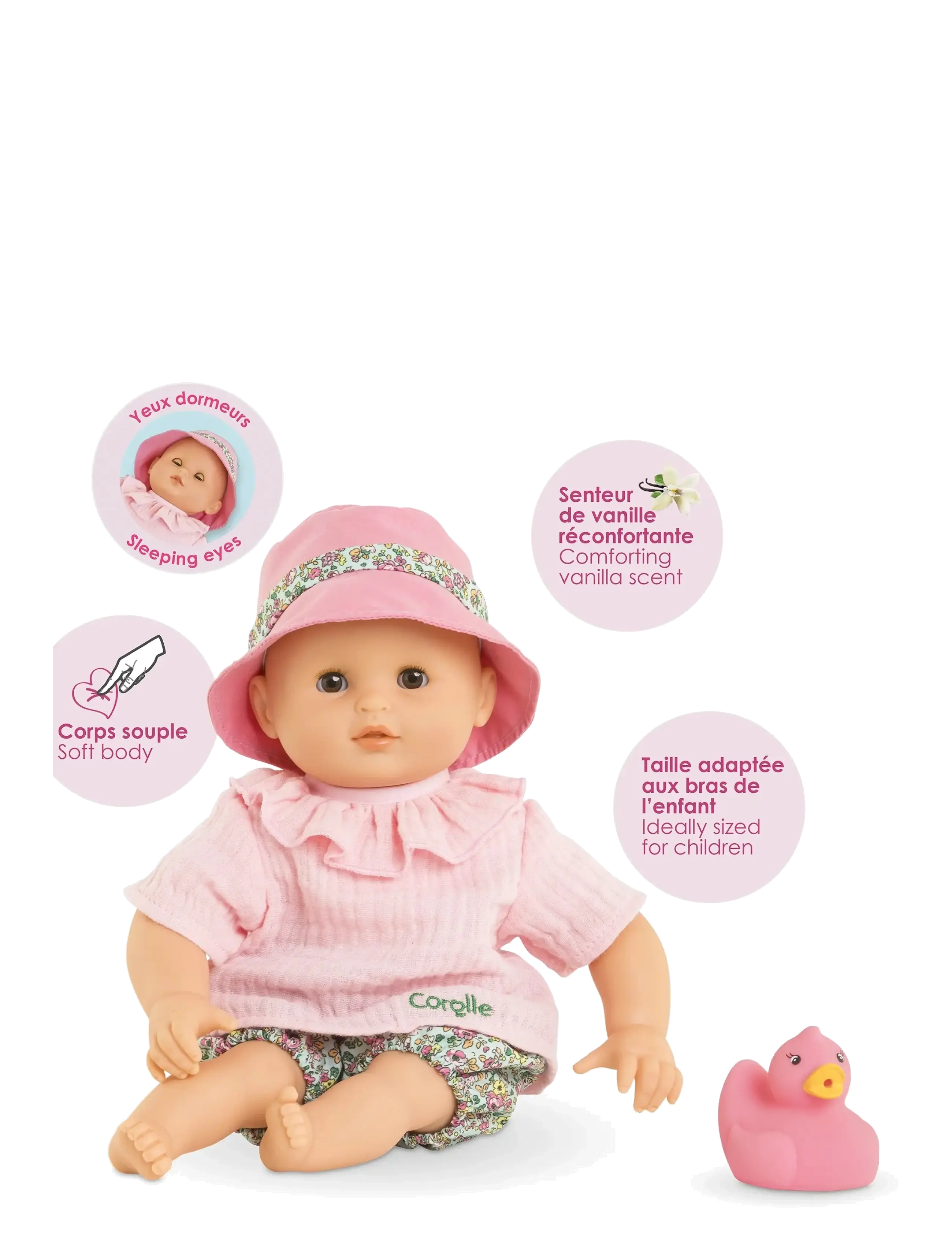 Corolle - Corolle Bath Doll Coralie, 30 cm - dukker - pink - 5