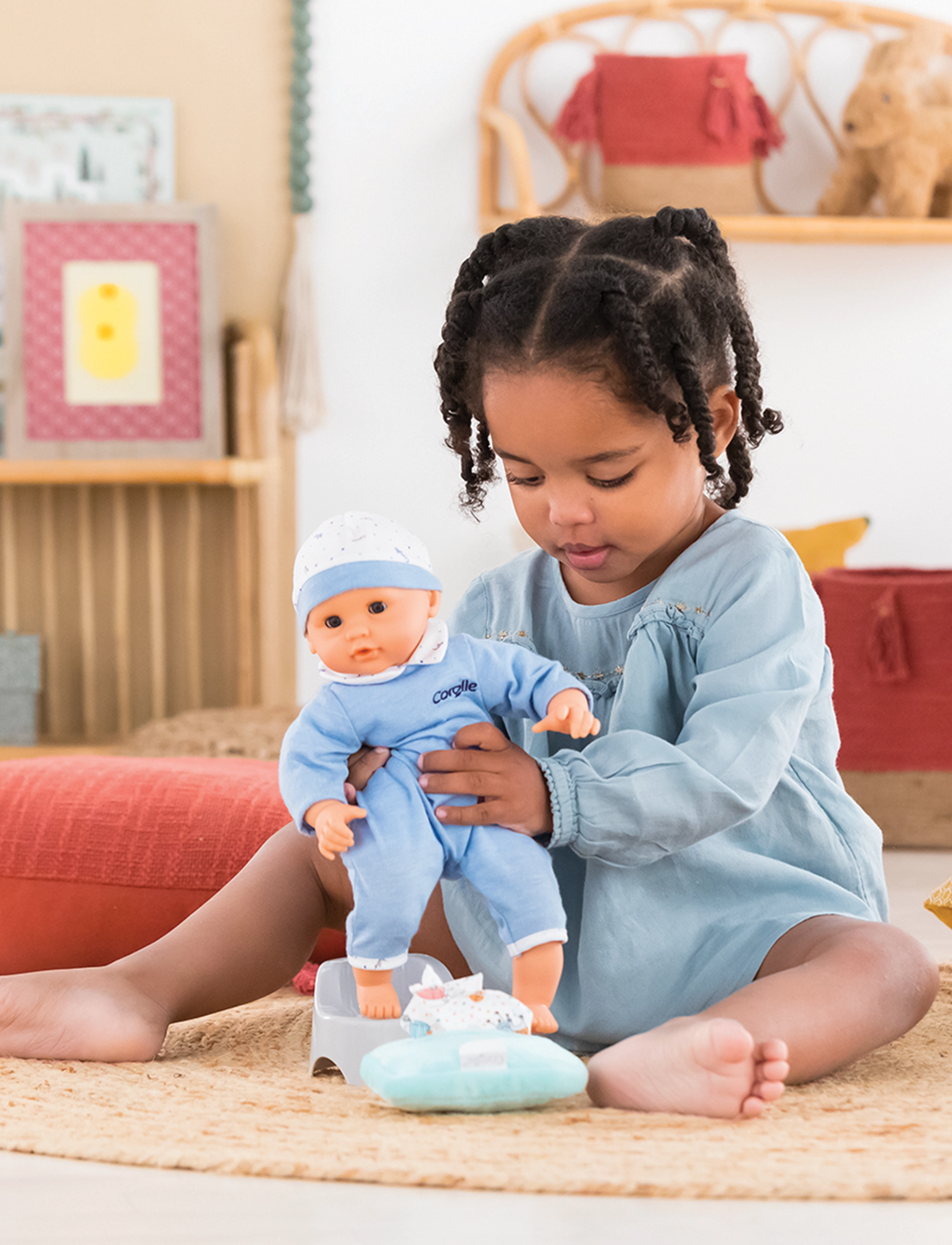 Corolle Cor. Mpp 12/14" Potty And Wipe, One Size, Dolls & Accessories, Mehrfarbig/gemustert - Kinder