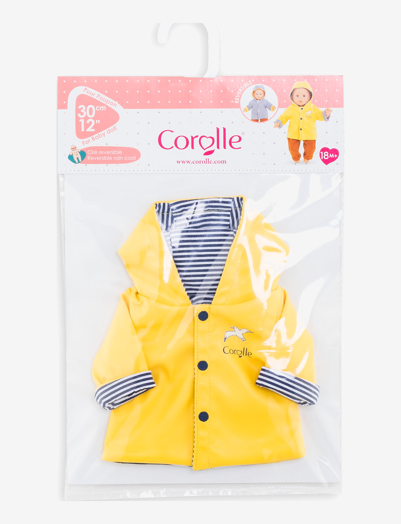 Corolle - Corolle Reversible Rain Coat, 30 cm - multi coloured - 3
