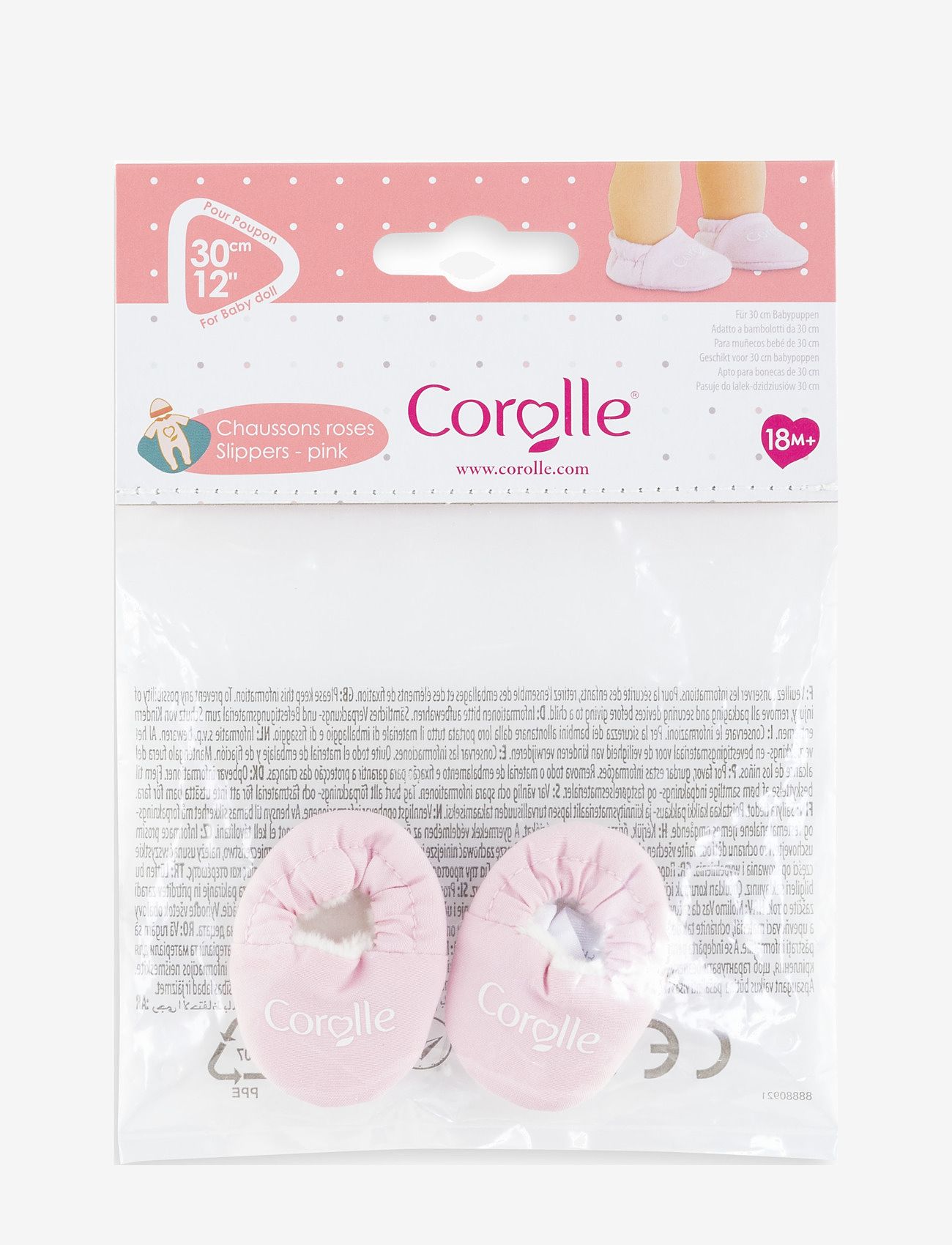 Corolle - Corolle Dockkläder, Tofflor, 30 cm - docktillbehör - pink - 2