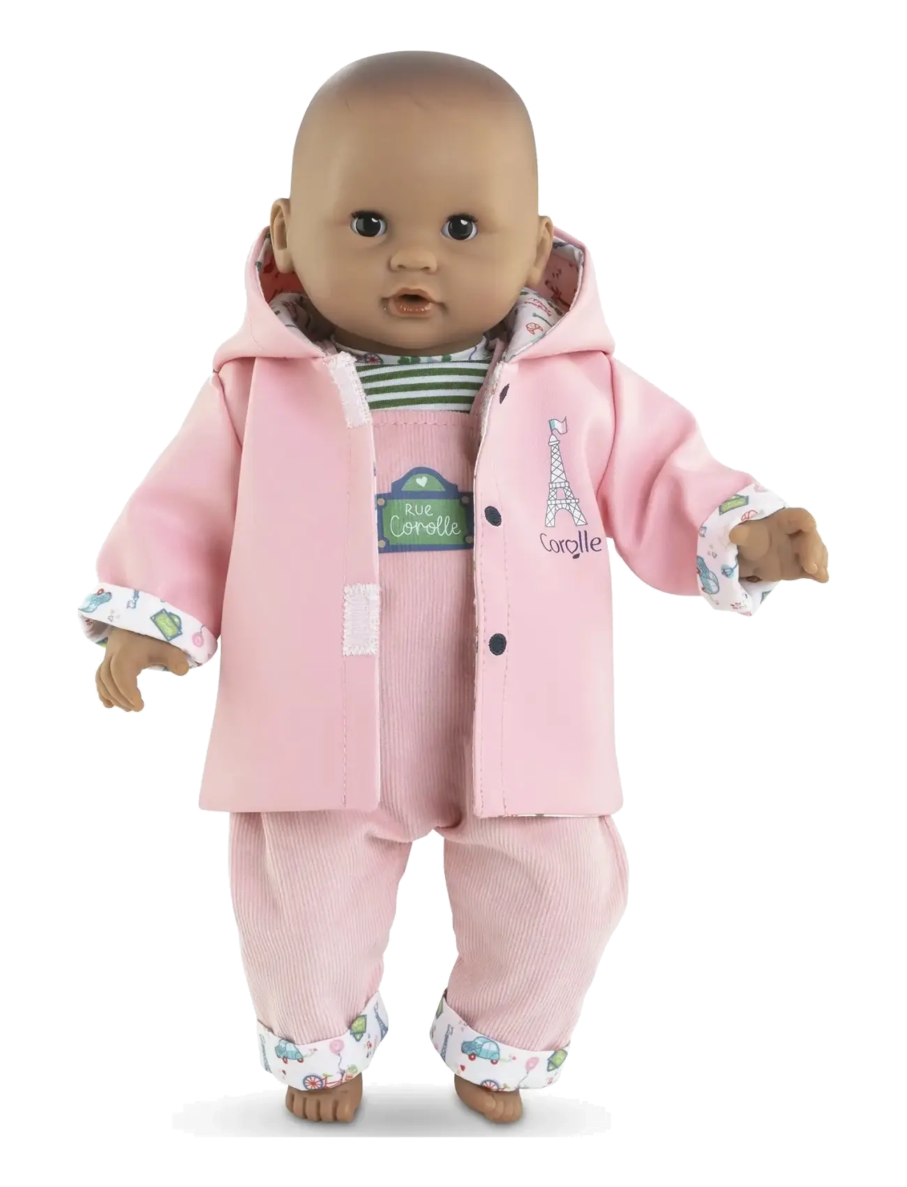 Corolle - Corolle Doll Clothes Reversible Raincoat, 30 cm - dukketøj - pink - 1
