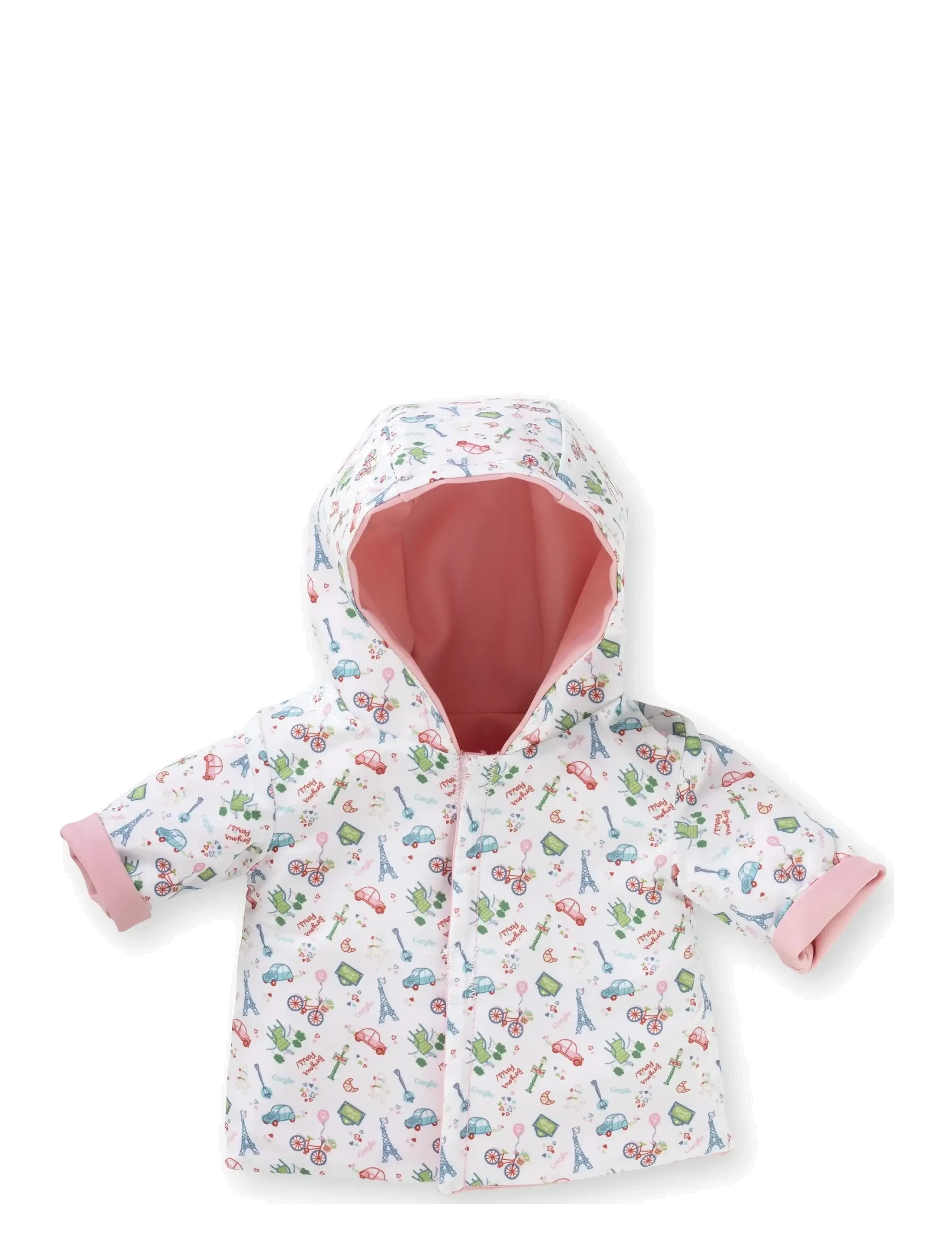 Corolle - Corolle Doll Clothes Reversible Raincoat, 30 cm - dukketøj - pink - 5