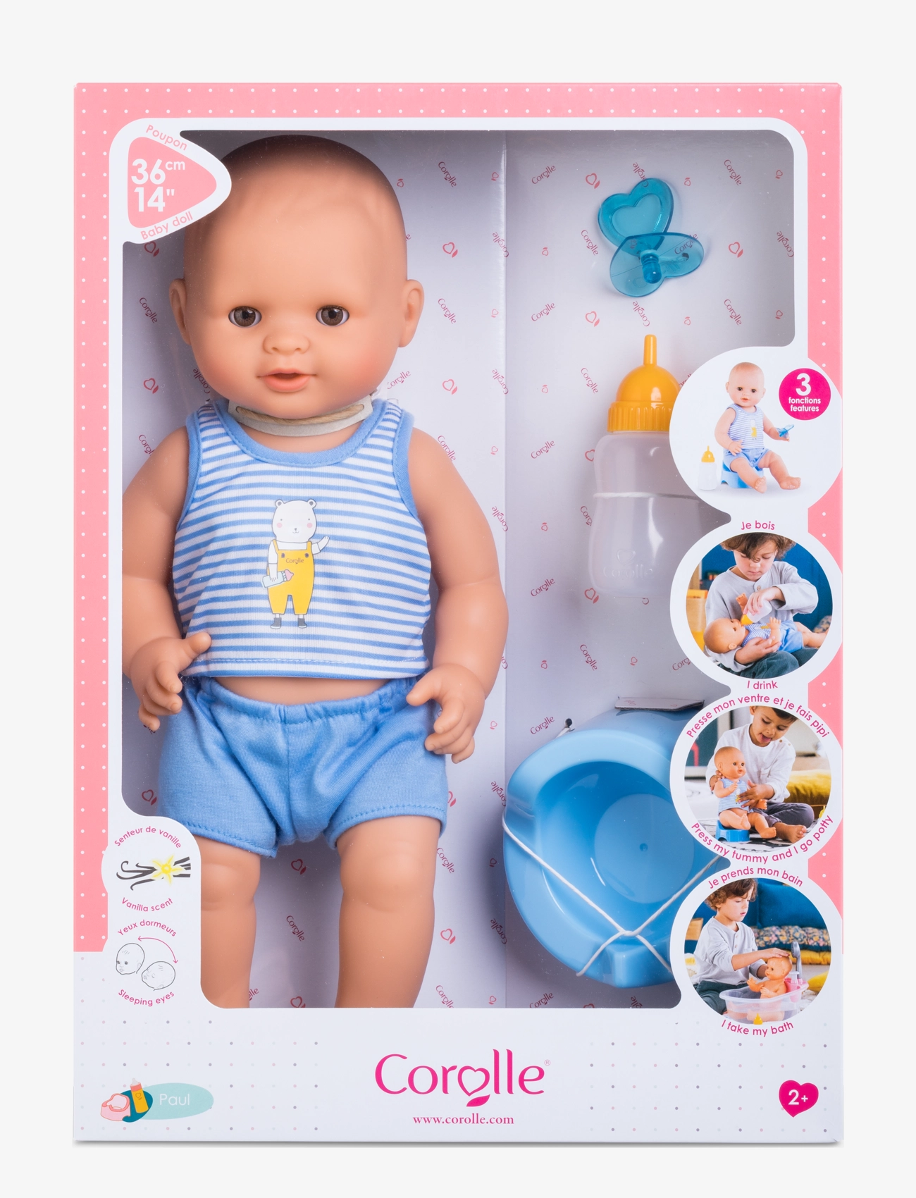 Corolle - Corolle Äta Väta Pojkdocka Paul, 36 cm - dockor - blue - 3