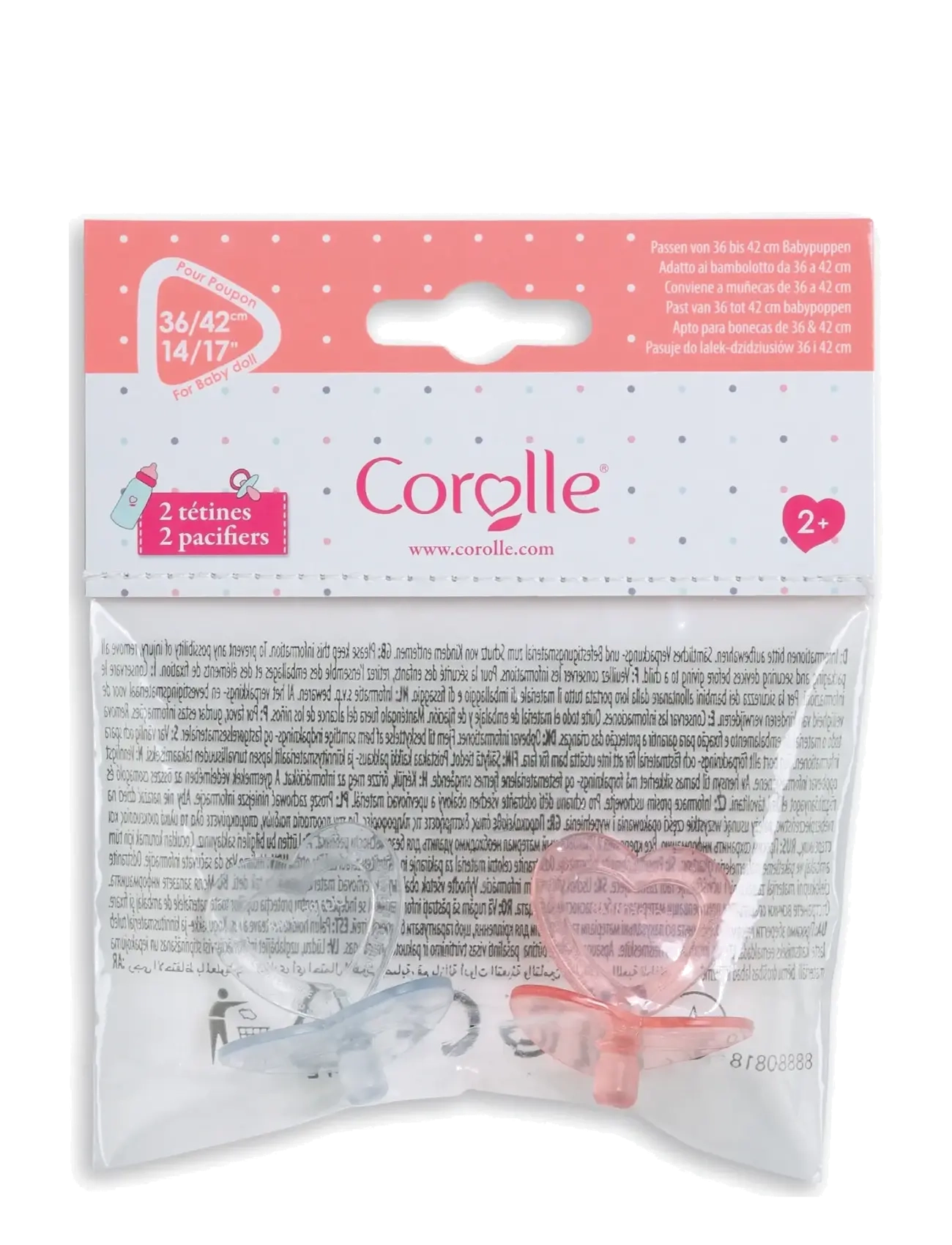 Corolle - Corolle Doll Accessories 2 Pacifiers - laveste priser - pink - 4