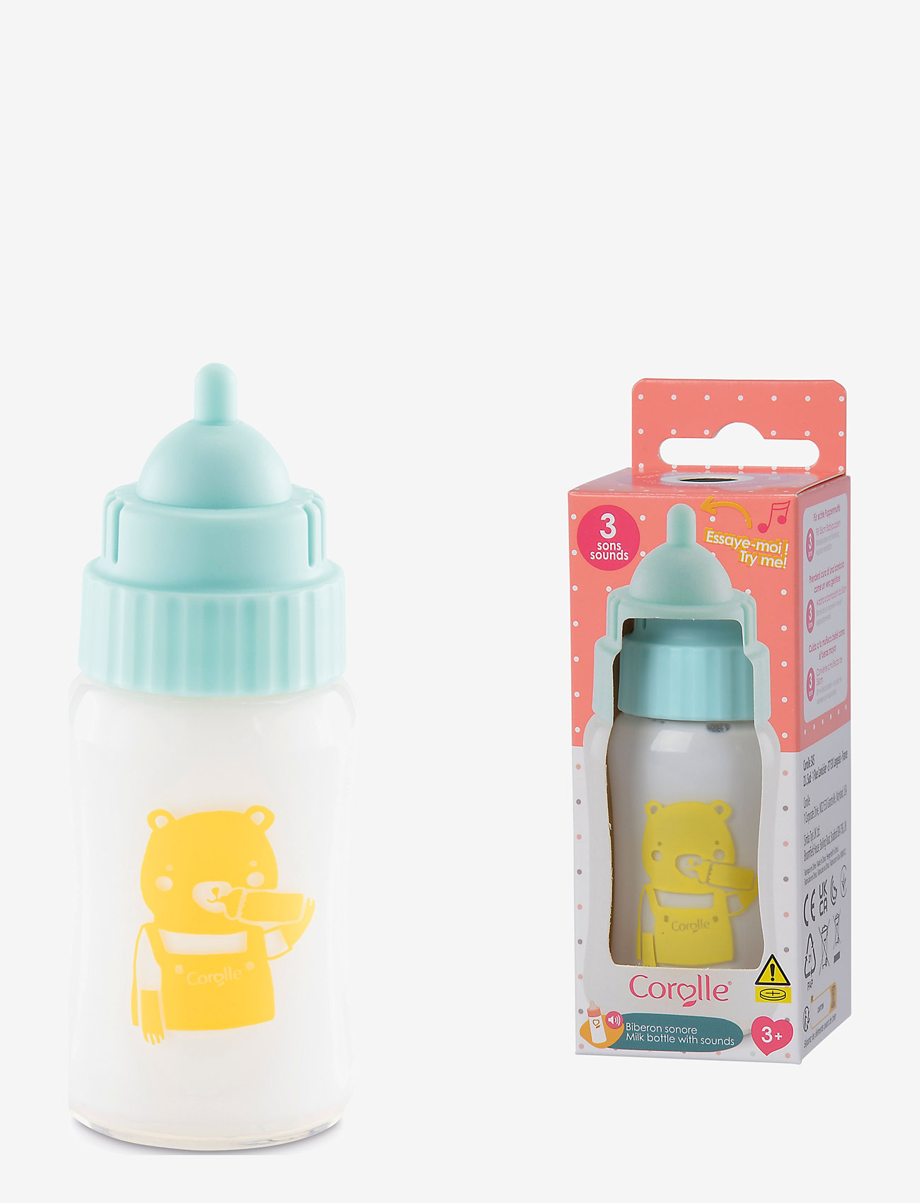 Corolle - Corolle MGP 14" Milk Bottle w/Sound - dukketilbehør - pink - 2