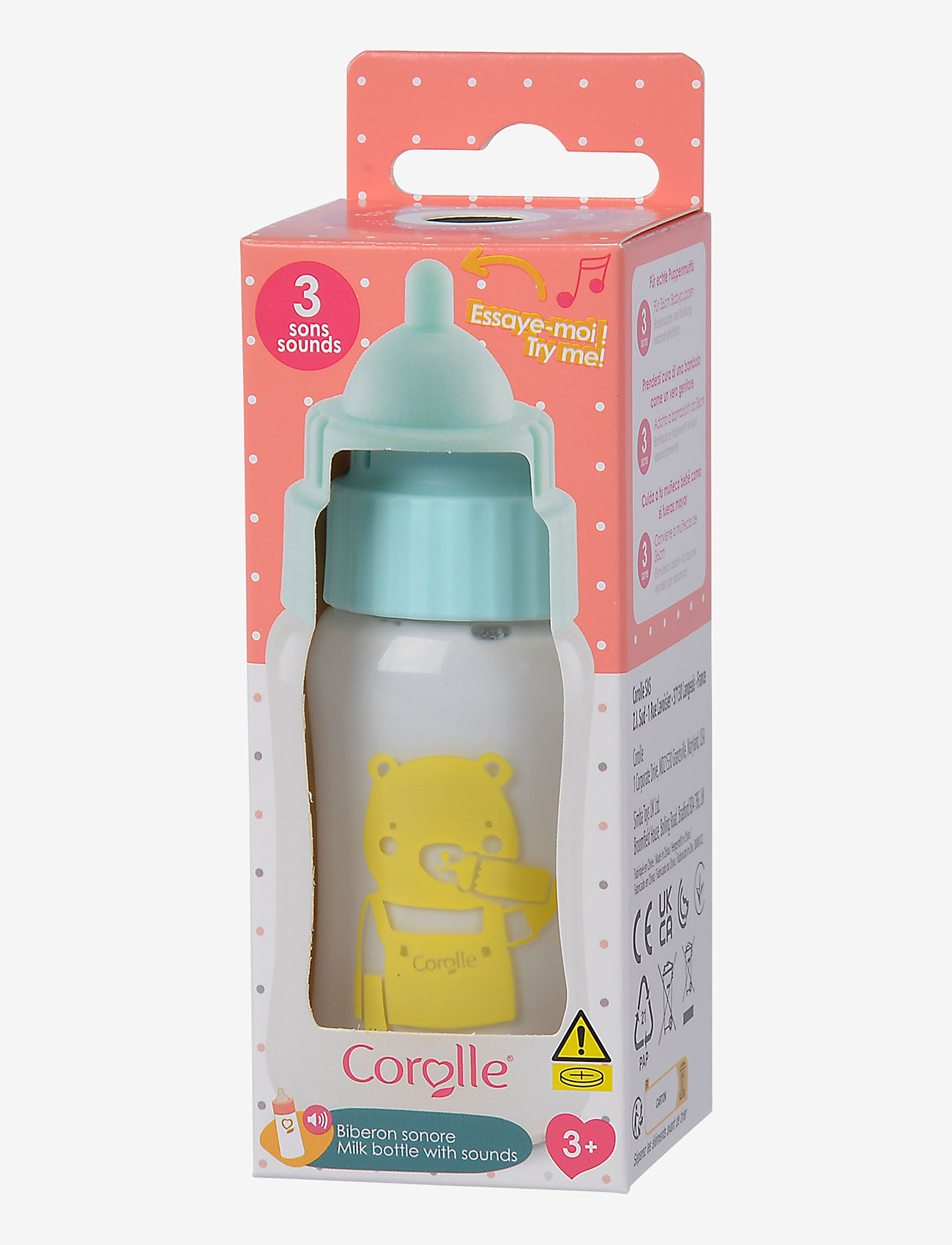 Corolle - Corolle MGP 14" Milk Bottle w/Sound - dukketilbehør - pink - 3