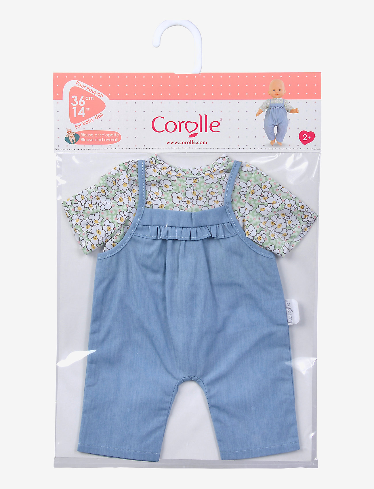 Corolle - Corolle Blouse and Overall, 36 cm - nuken vaatteet - blue/pink - 2