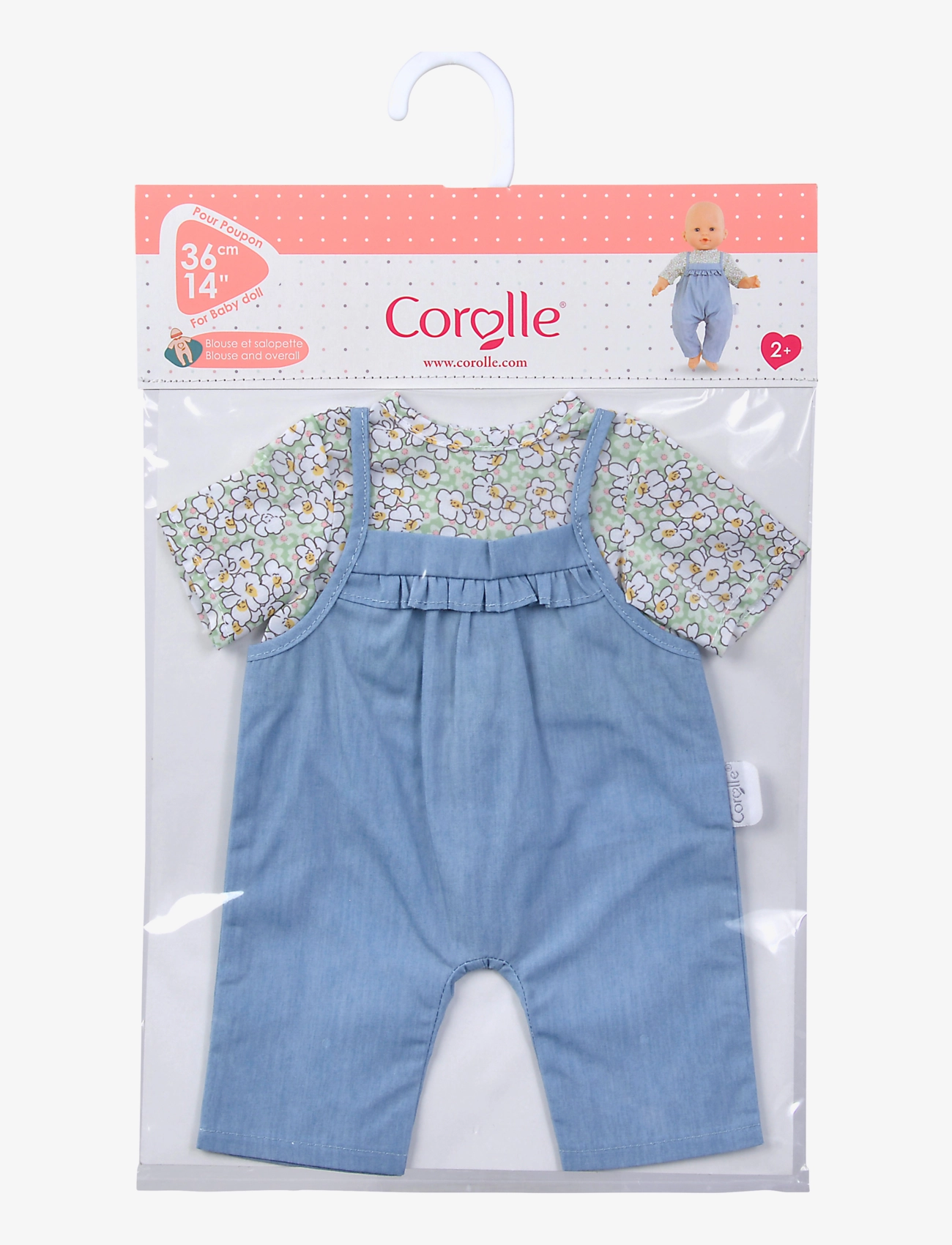 Corolle - Corolle Blouse and Overall, 36 cm - dúkkuföt - blue/pink - 2