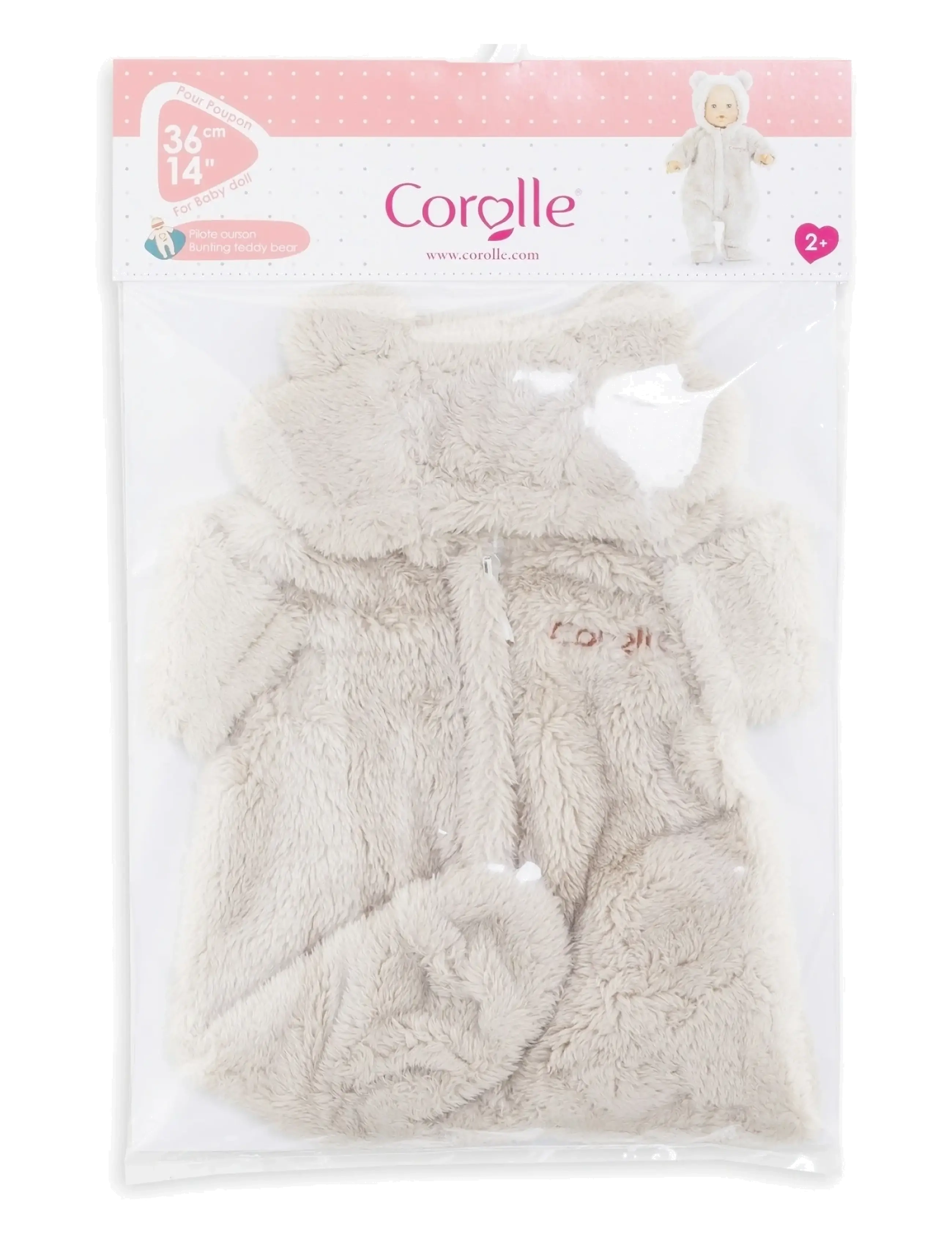 Corolle - Corolle Doll Clothes, Soft "Teddy" Overall, 36 cm - brown - 2