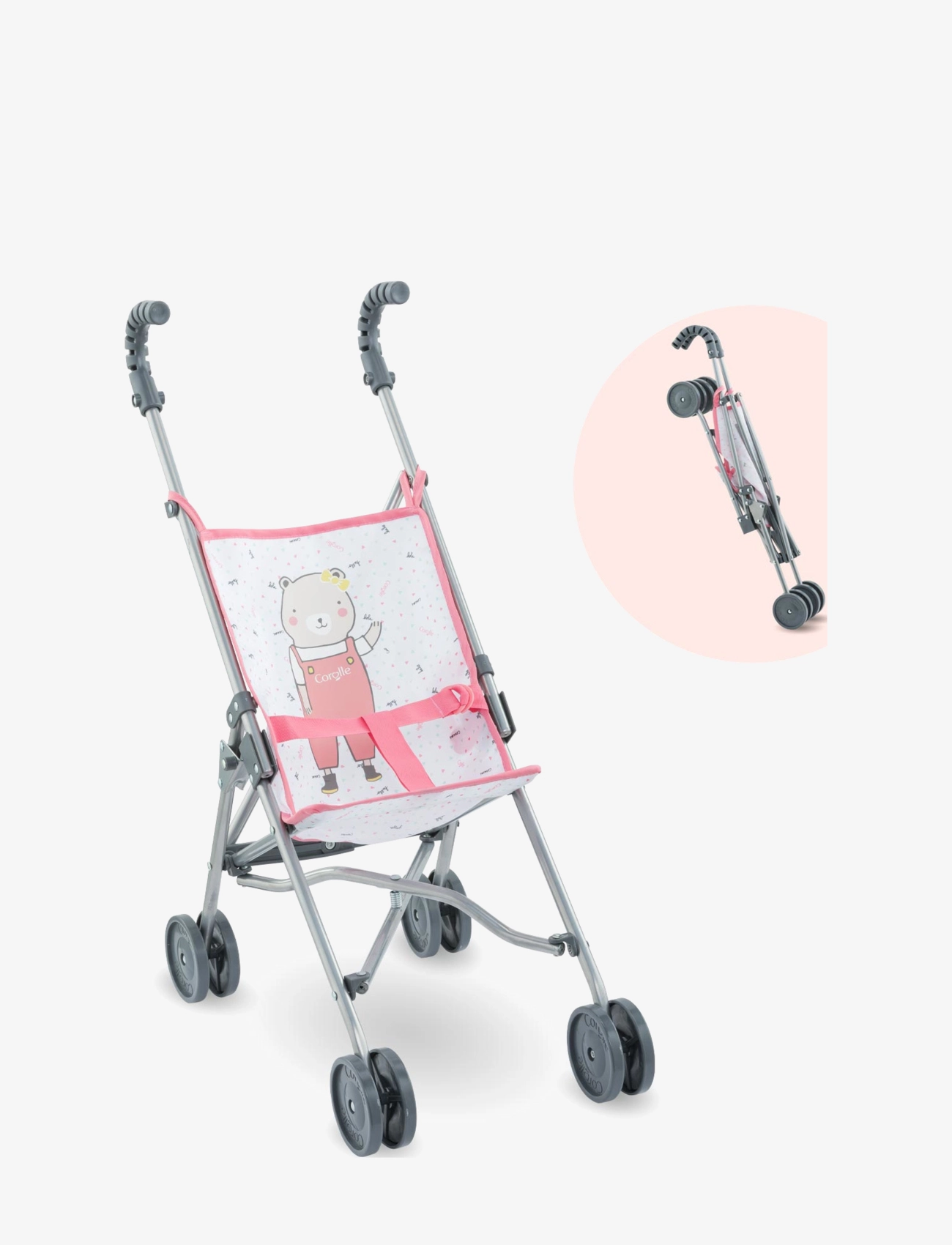 Corolle Corolle Umbrella Stroller, Pink - Julegave - PINK / pink/rose