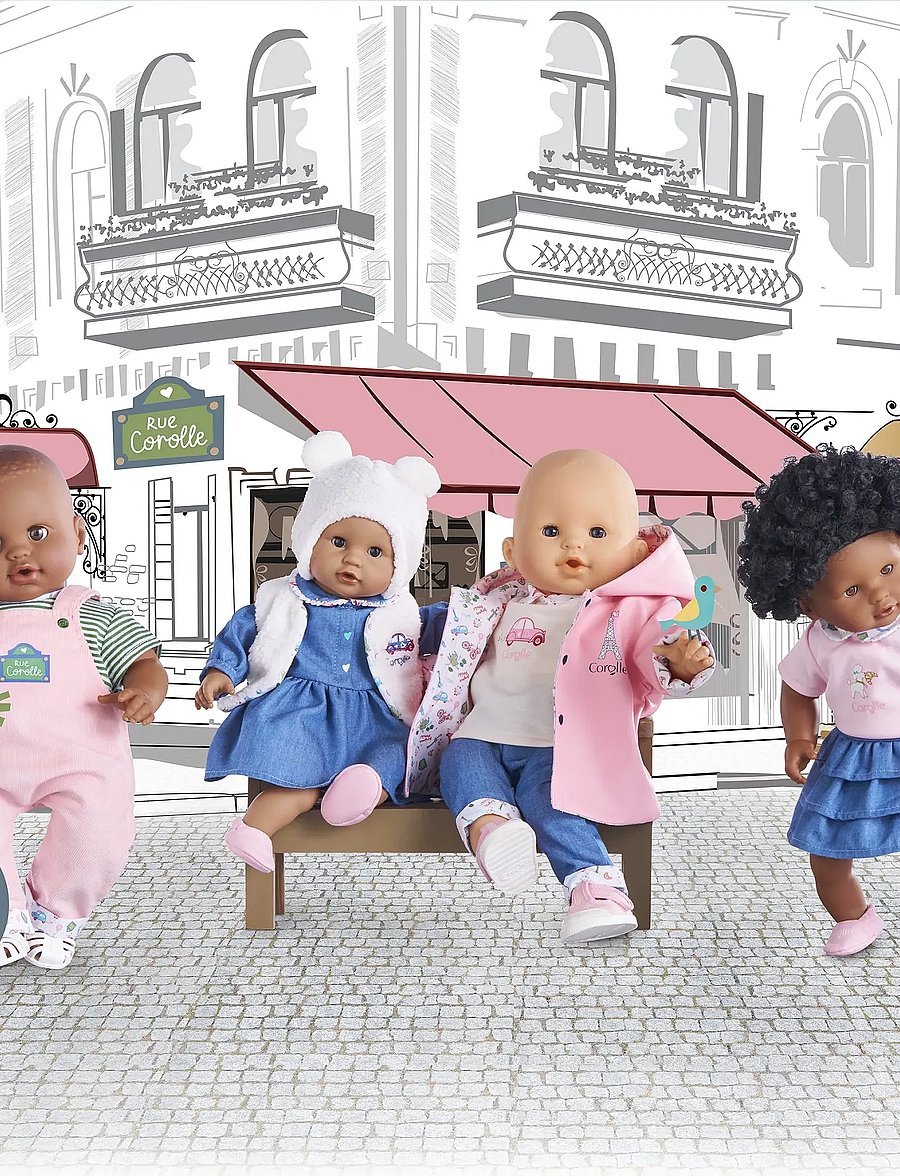 Corolle - Corolle Doll Clothes Overalls with Top, 36 cm - doll clothes - pink - 0