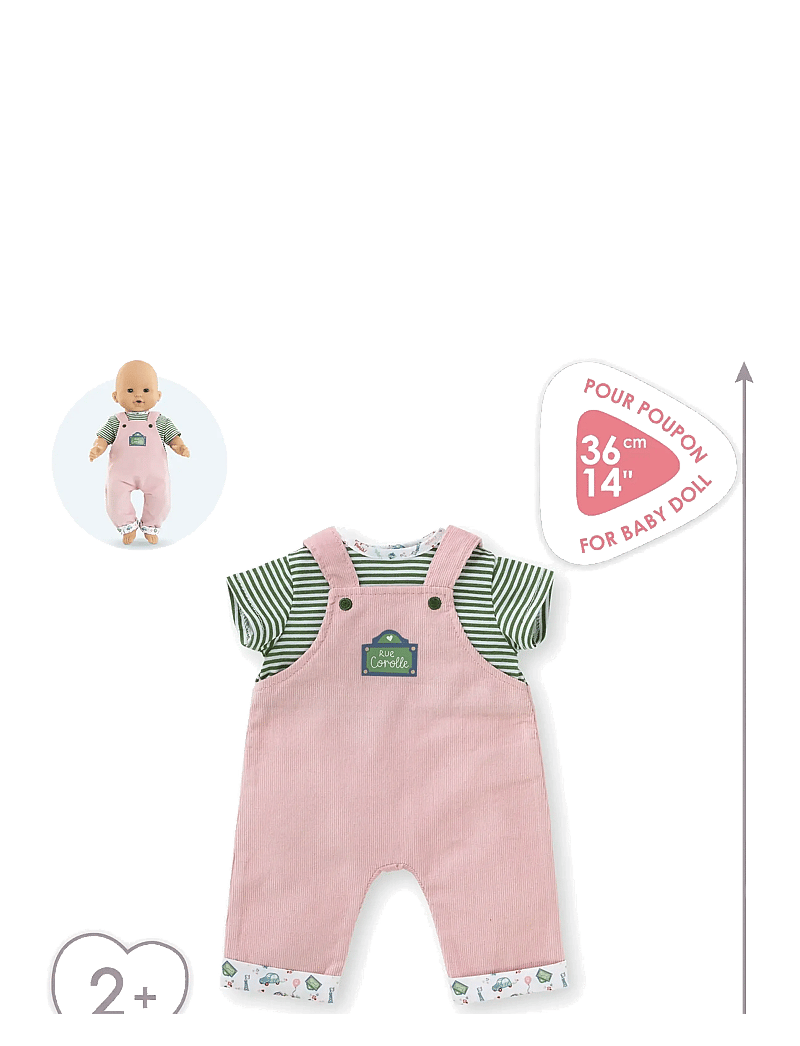 Corolle - Corolle Doll Clothes Overalls with Top, 36 cm - doll clothes - pink - 5