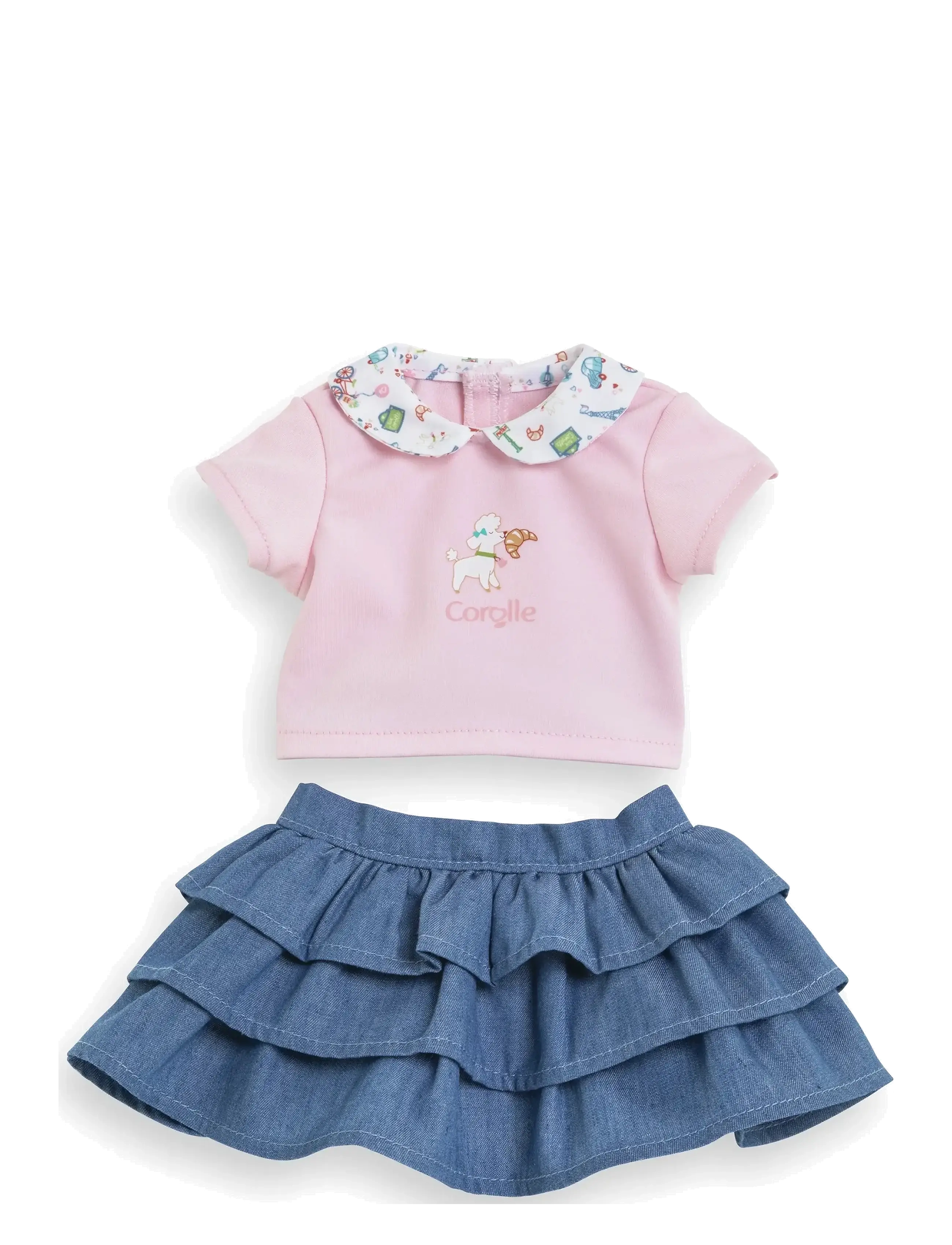 Corolle Doll Clothes Ruffle Skirt With Top, 36 Cm, cm, Dolls & Accessories, Rosa - Clothes, Kinder